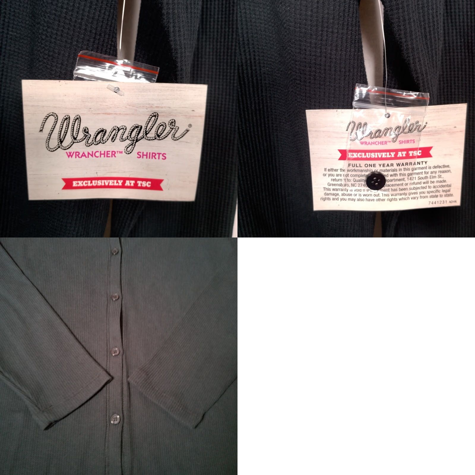Wrangler VINTAGE Wrangler Wrancher Shirt Women Large Blue Thermal Button Front Long Sleeve Knit Workwear Size L / US 10 / IT 46 - 8 Thumbnail