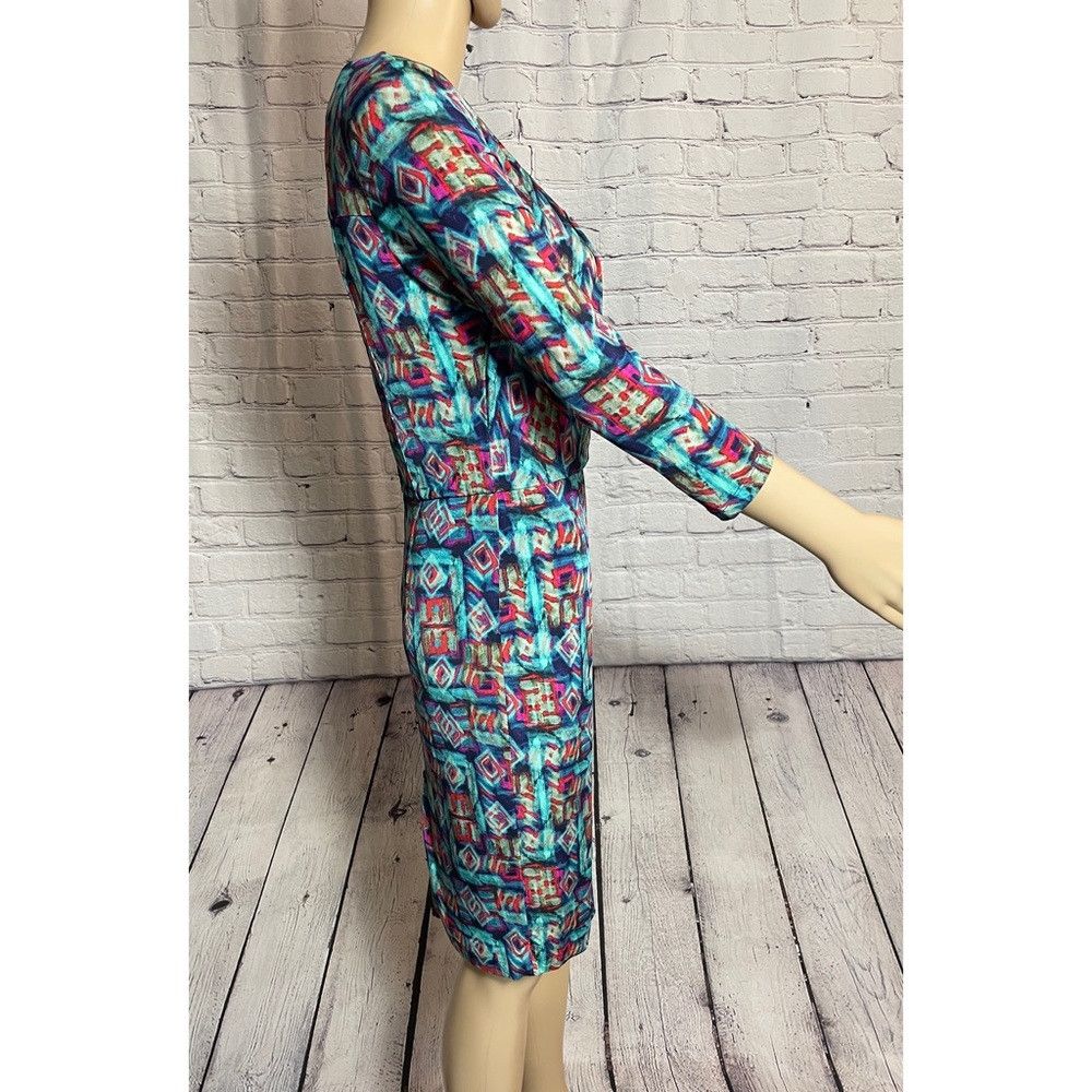 Marc Jacobs Marc New York Andrew Mark 3/4 Sleeve Pleated Bodycon Dress Size M / US 6-8 / IT 42-44 - 3 Thumbnail