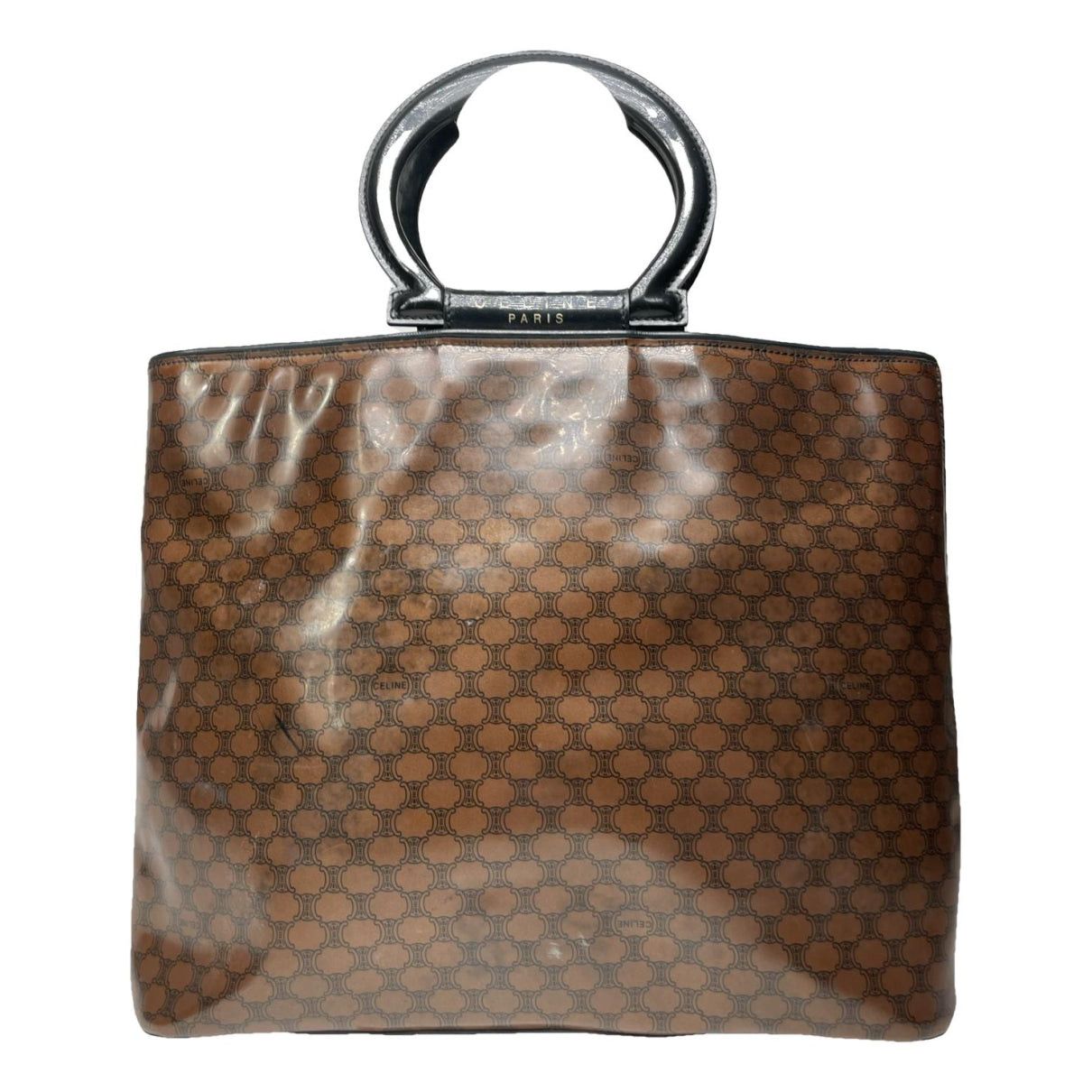 Celine Ring Brown Patent Leather Handbag Size ONE SIZE - 1 Thumbnail