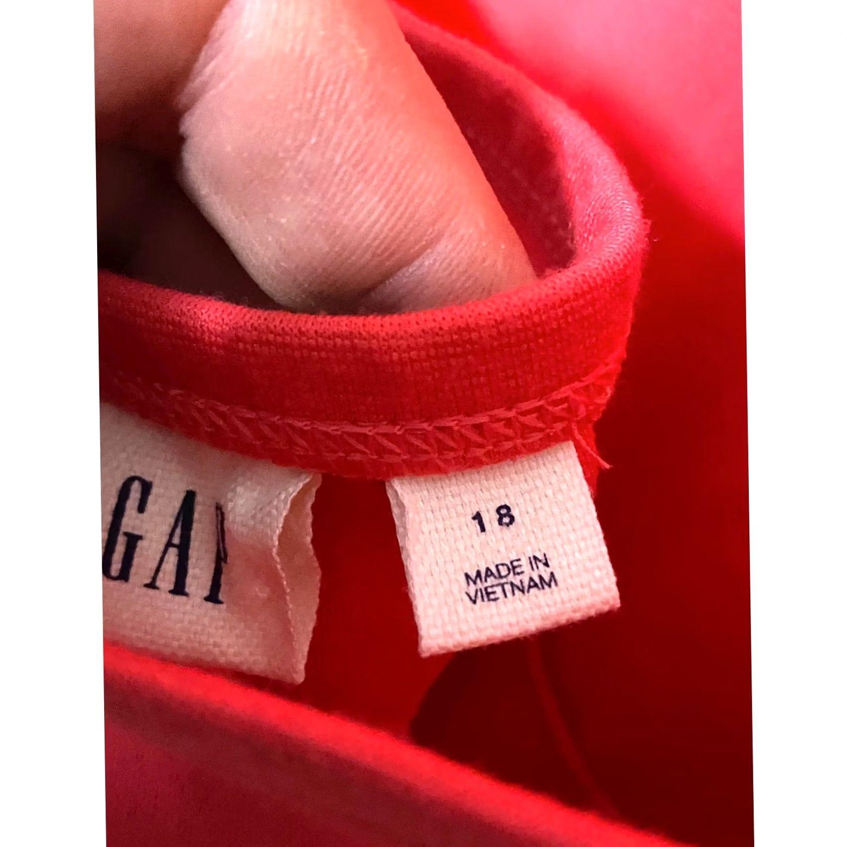 Gap Gap Pink Fit & Flare Dress Sz 18 Open Back Tie Neck Spring Vacation NWT Womens Dress Tight Cap Sleeve Casual Party/Cocktail Size XXL / US 16-18 / IT 52-54 - 5 Thumbnail