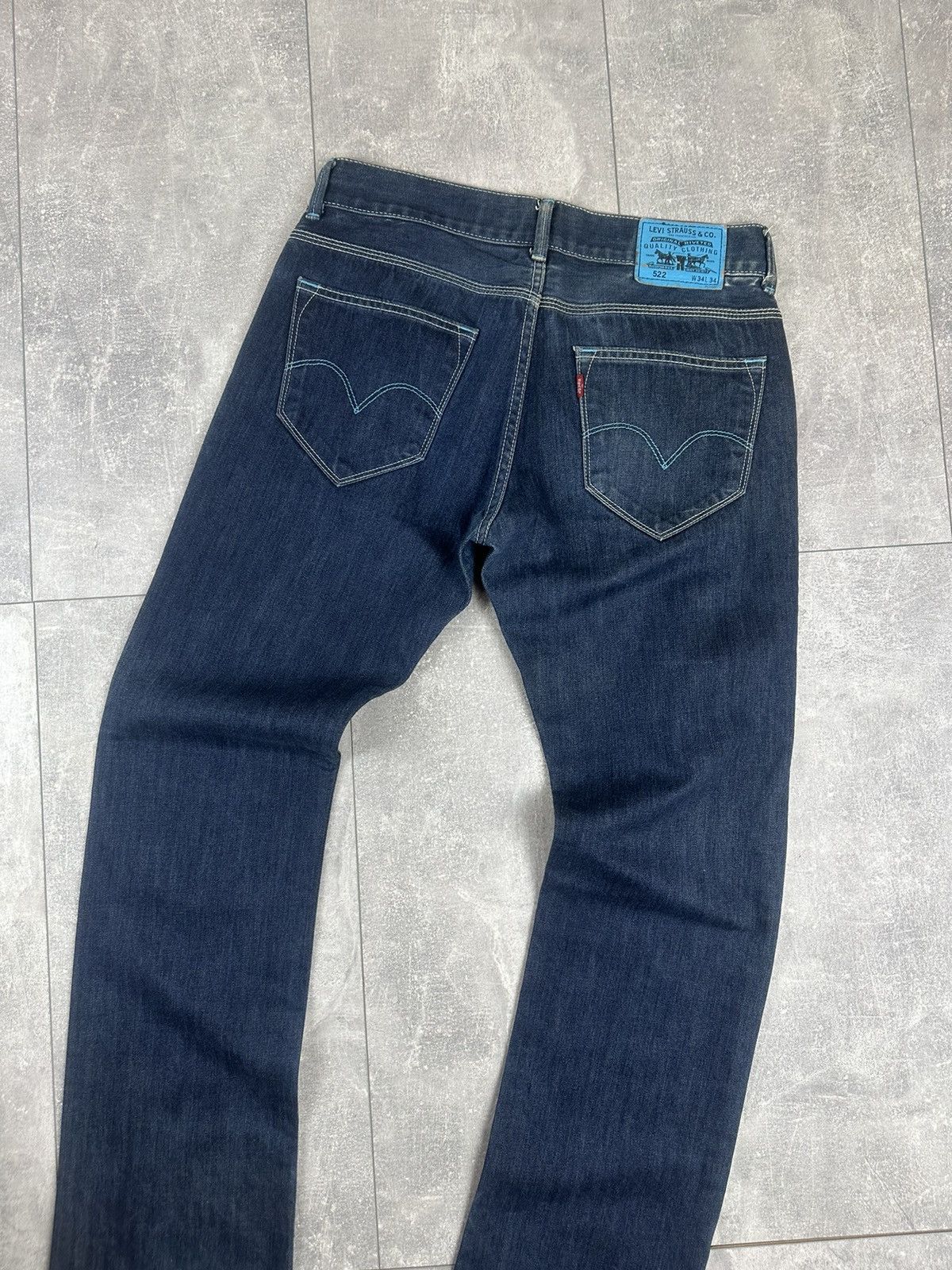 Levi's Levis 522 Mens Blue Tab Logo Denim Jeans Pants Size US 34 / EU 50 - 5 Thumbnail