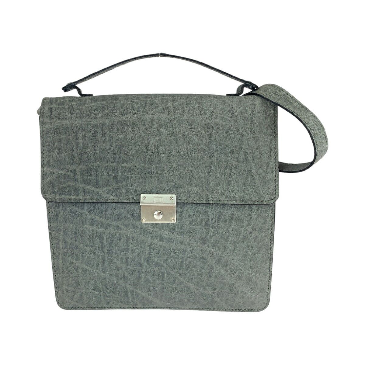 Valextra Valextra Valextra Elephant Shoulder Bag Grey Silver Hardware Natural Material Shoulder Bag Size ONE SIZE - 1 Thumbnail