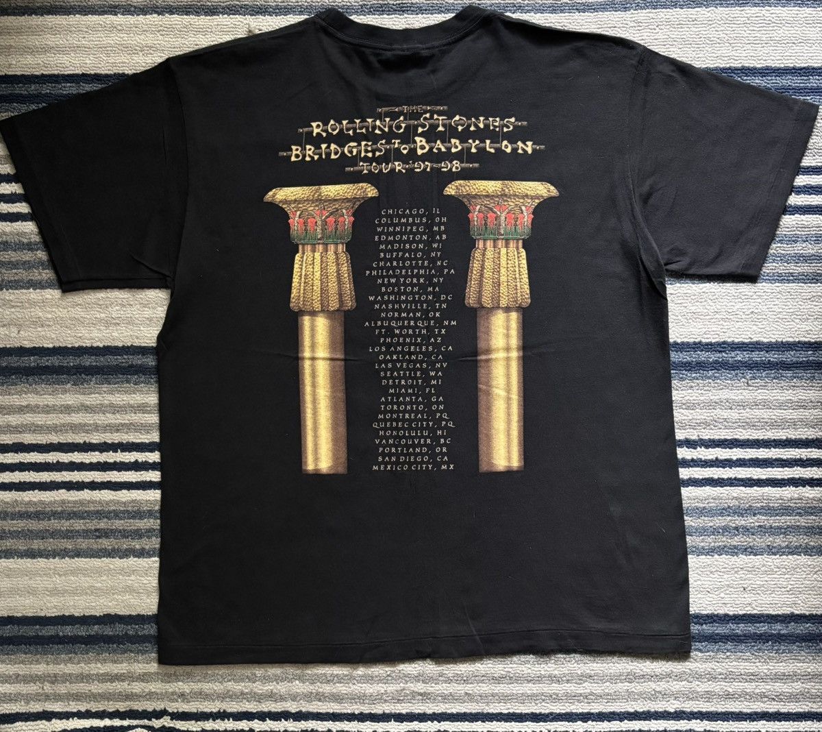 Vintage RARE 1997 Rolling Stones Babylon Tour T XL VTG Single Stitch Size US XL / EU 56 / 4 - 6 Thumbnail