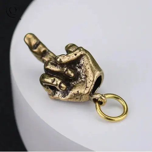 Jewelry Raised Middle Finger Up Shape Keychain Pendant Size ONE SIZE - 3 Thumbnail