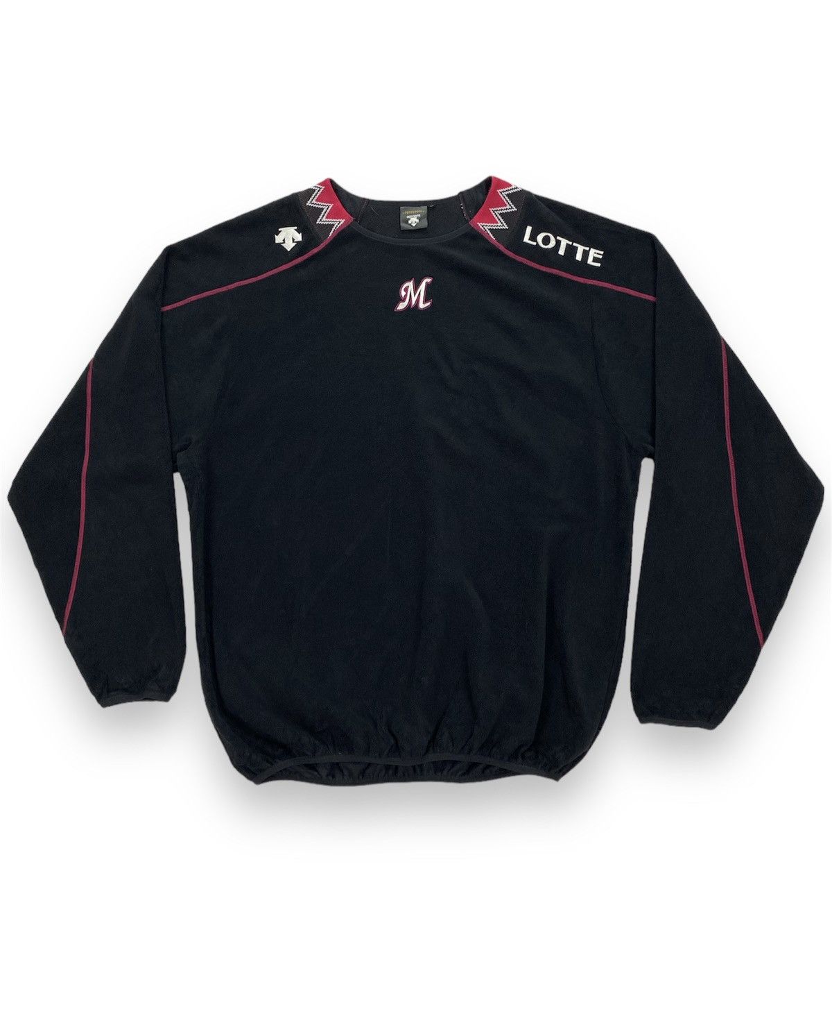 image of Chiba Lotte Marines Baseball Team Fleece in Black, Men's (Size Large)