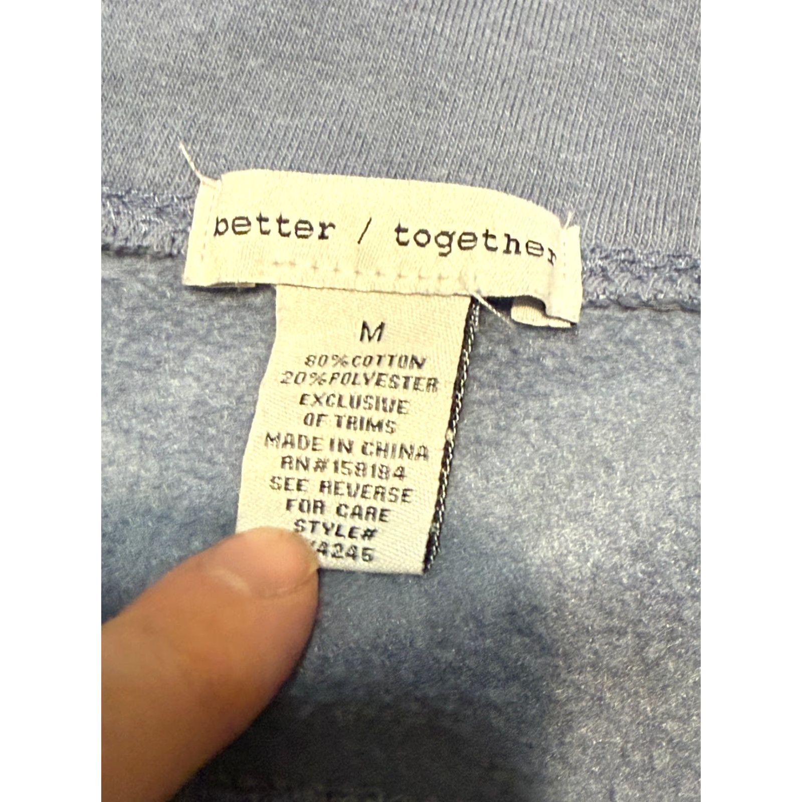 Vintage Better Together Sweater Women's Medium Blue Quarter Zip Pullover Pullover Regular Knit? Size M / US 6-8 / IT 42-44 - 5 Thumbnail