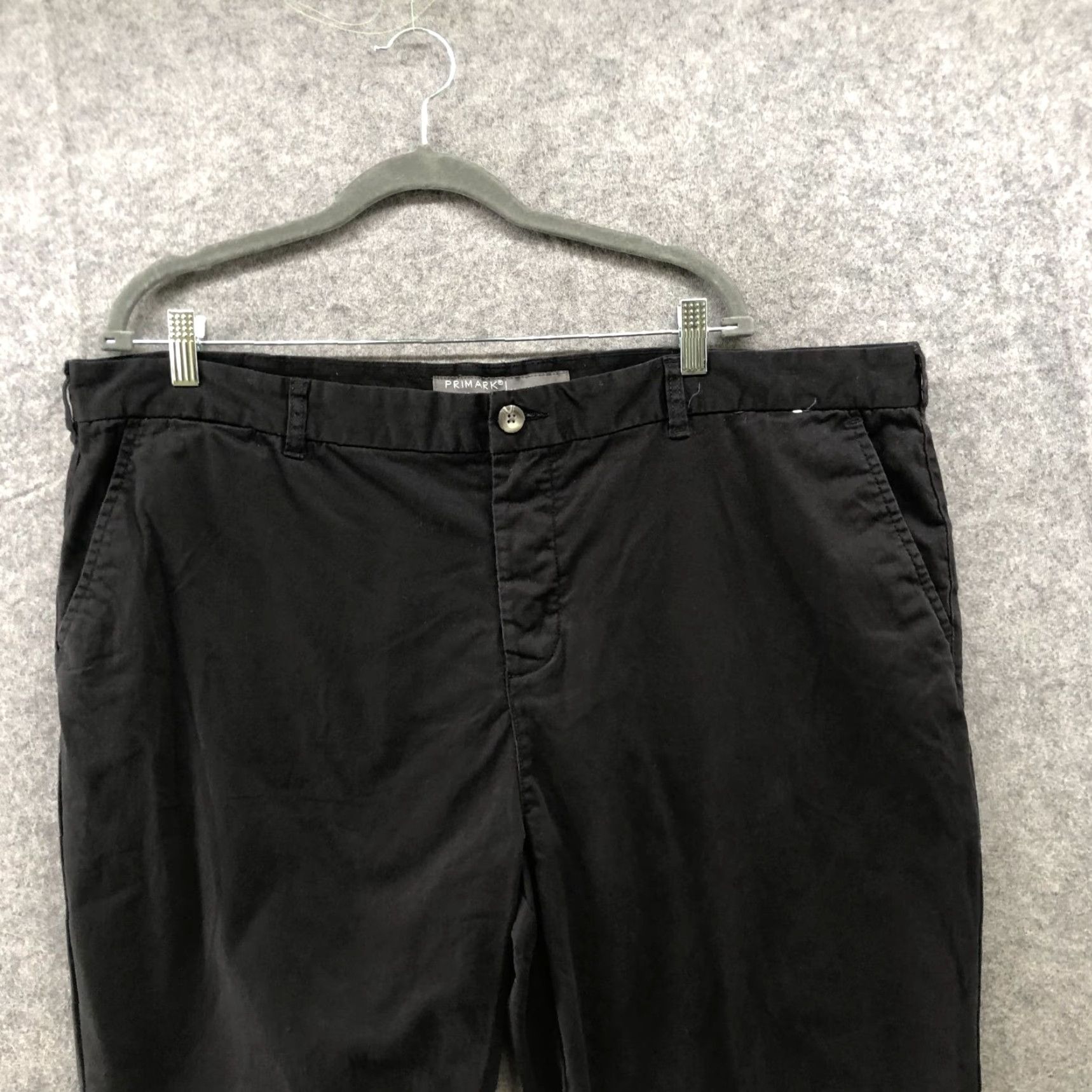 Denim & Co. Denim & Co. Primark Chino Pants Mens 44x32 Black Slim Fit Stretch Button Fly Flat Front Flat Size US 44 / EU 60 - 3 Thumbnail