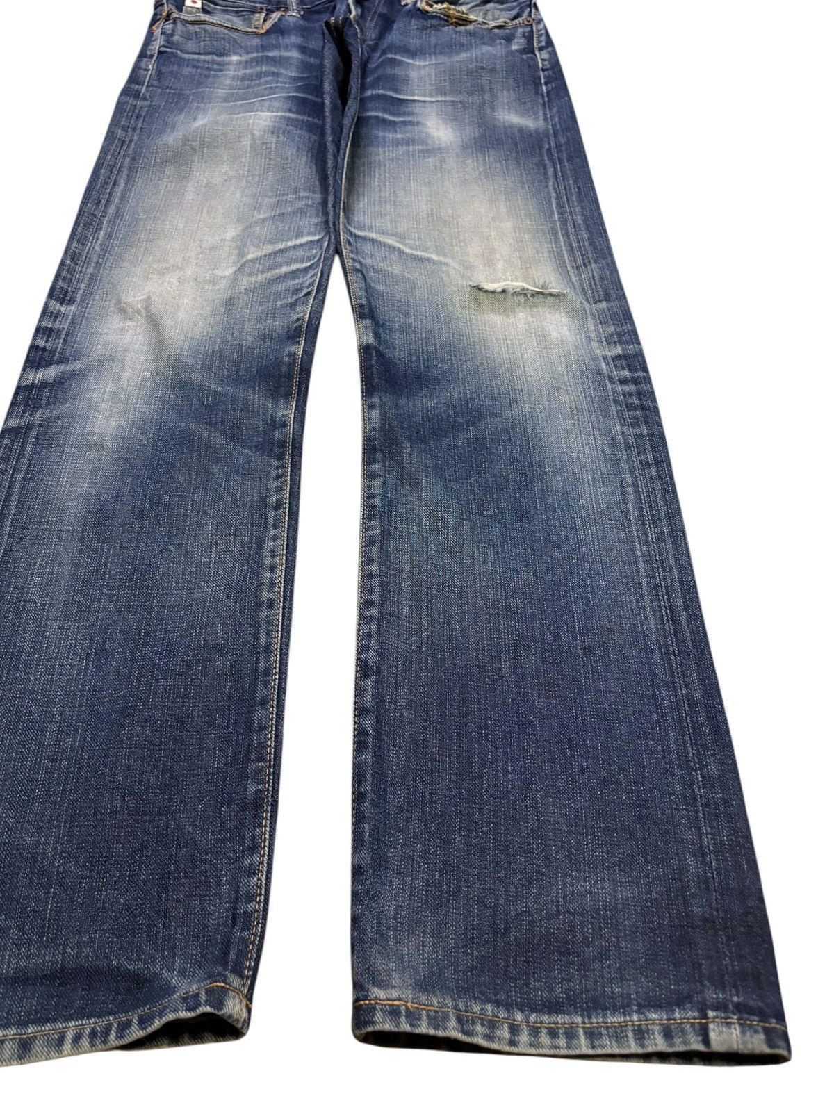 45rpm Vintage Japanese 45 rpm Mud Wash Distressed Jeans Size US 30 / EU 46 - 7 Thumbnail