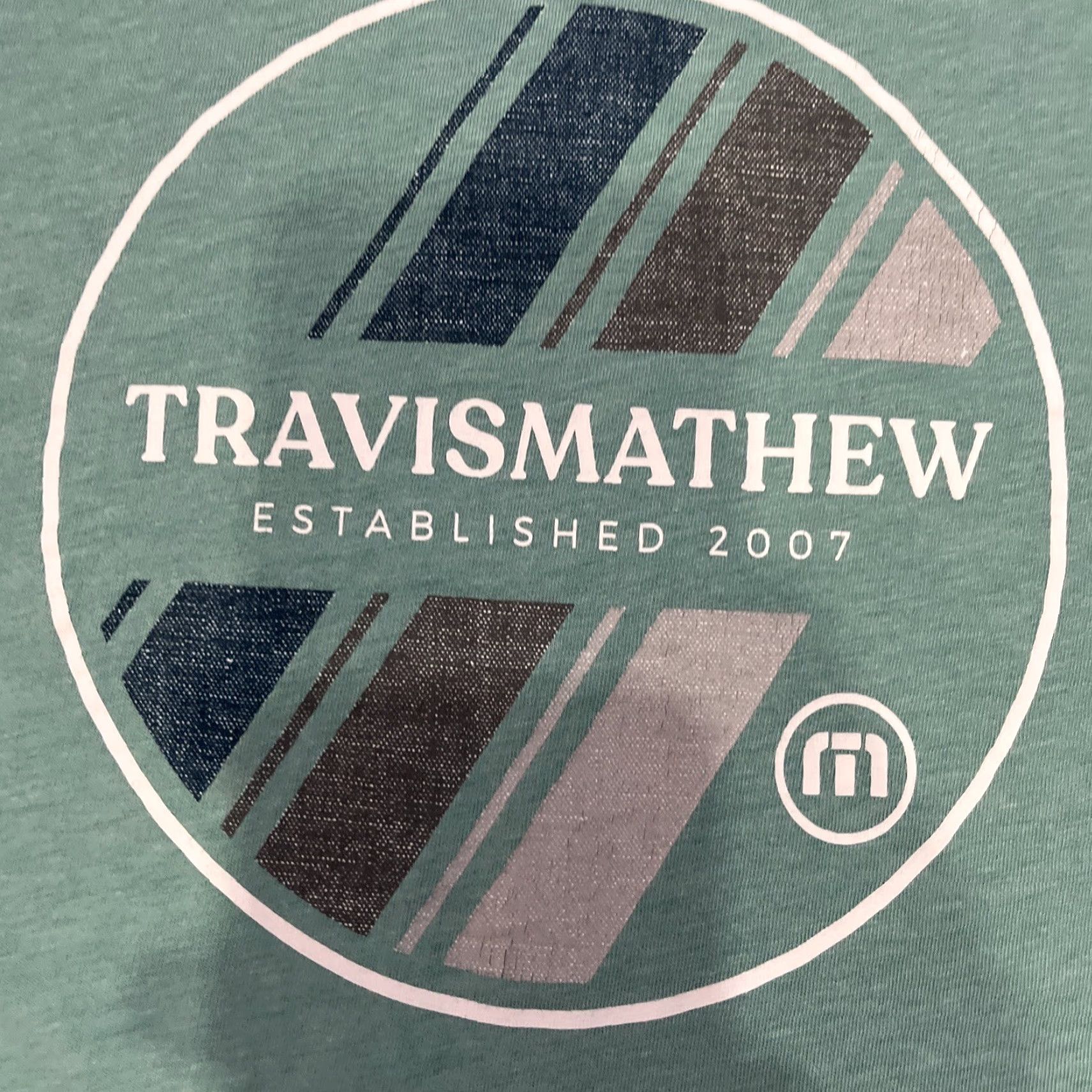 TravisMathew Travis Mathew T-Shirt Mens Circle Graphic Short Sleeve Crew Neck Green S Size US S / EU 44-46 / 1 - 2 Thumbnail