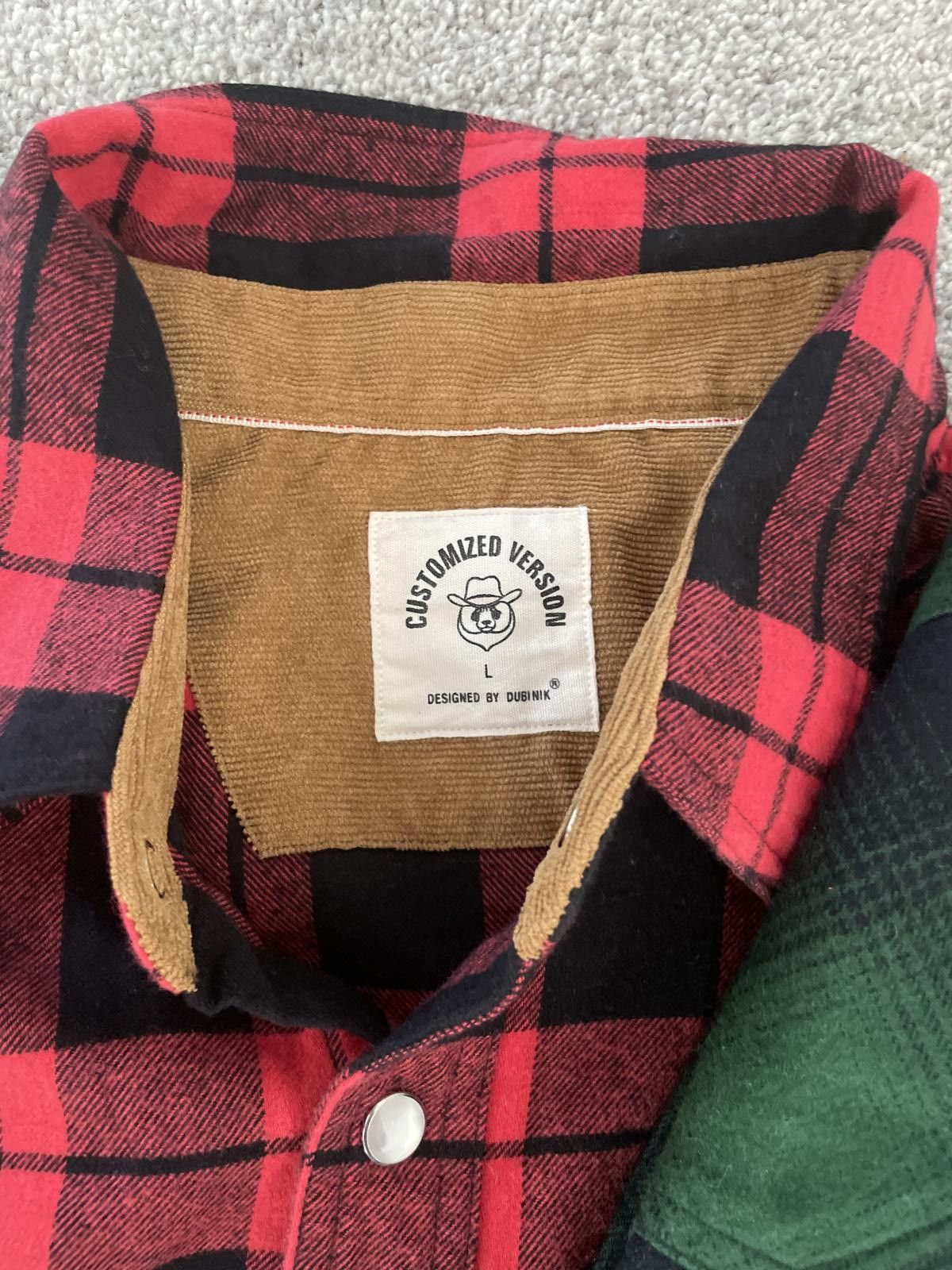 Other Dubnik Men's Plaid Flannel Shirts Large Red Green Cotton Size US L / EU 52-54 / 3 - 4 Thumbnail