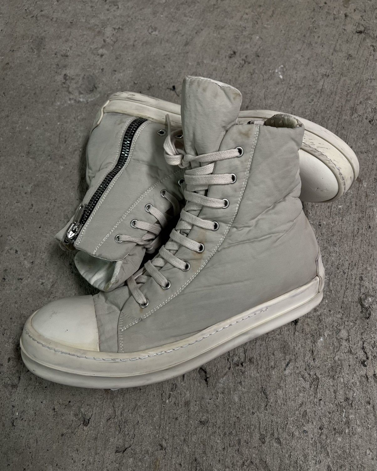 Rick Owens Drkshdw Rick Owens DRKSHDW Pearl High Ramones Size US 9.5 / EU 42-43 - 1 Thumbnail