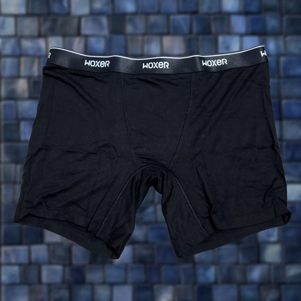 Vintage Woxer Womens XL Boxers Briefs Underwear Solid Black Soft Modal Spandex Size ONE SIZE - 1 Thumbnail