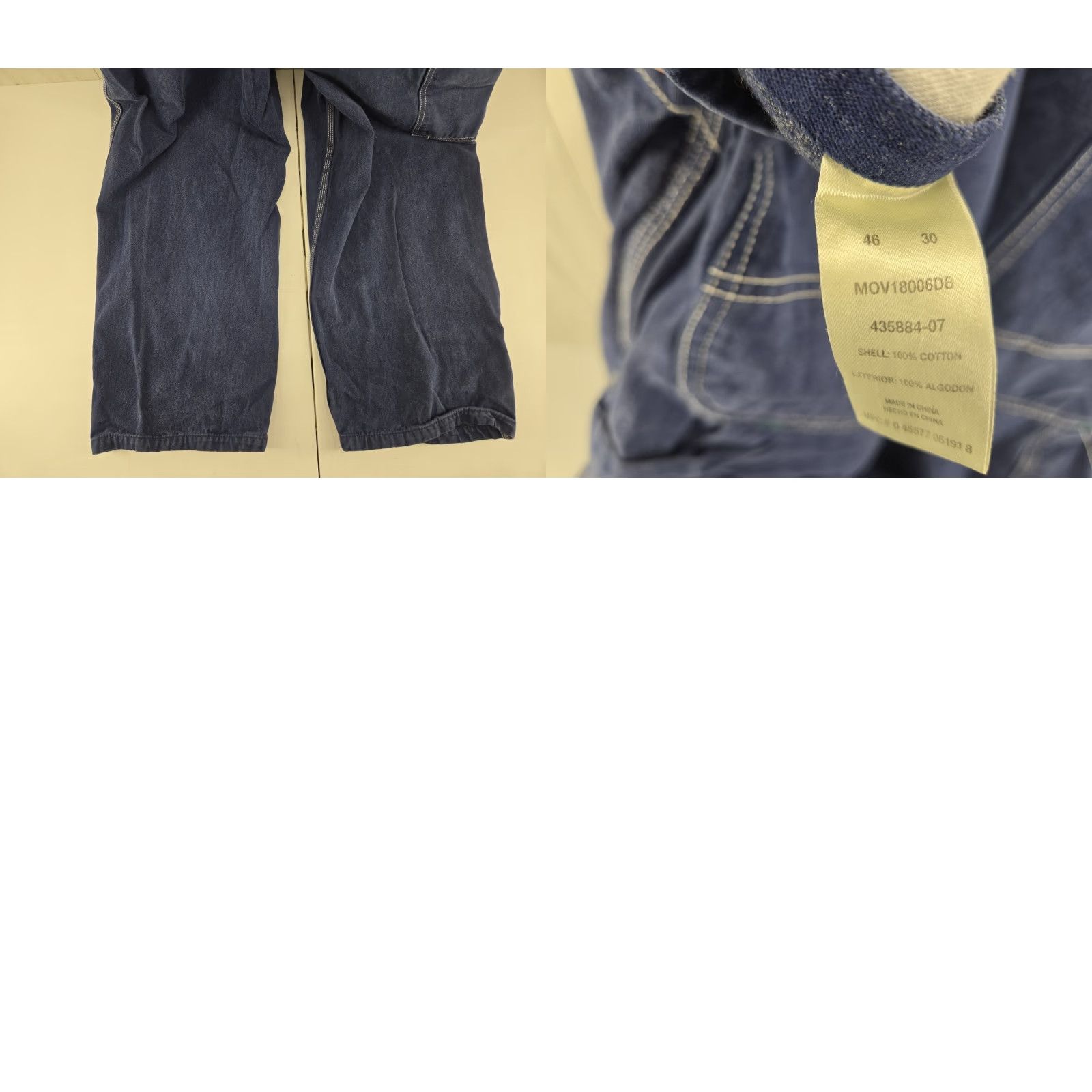 Denime VINTAGE Liberty Overalls Bib 46x30 Blue Denim Carpenter Farm Worker Bibbed Jeans Size US 30 / EU 46 - 9 Thumbnail