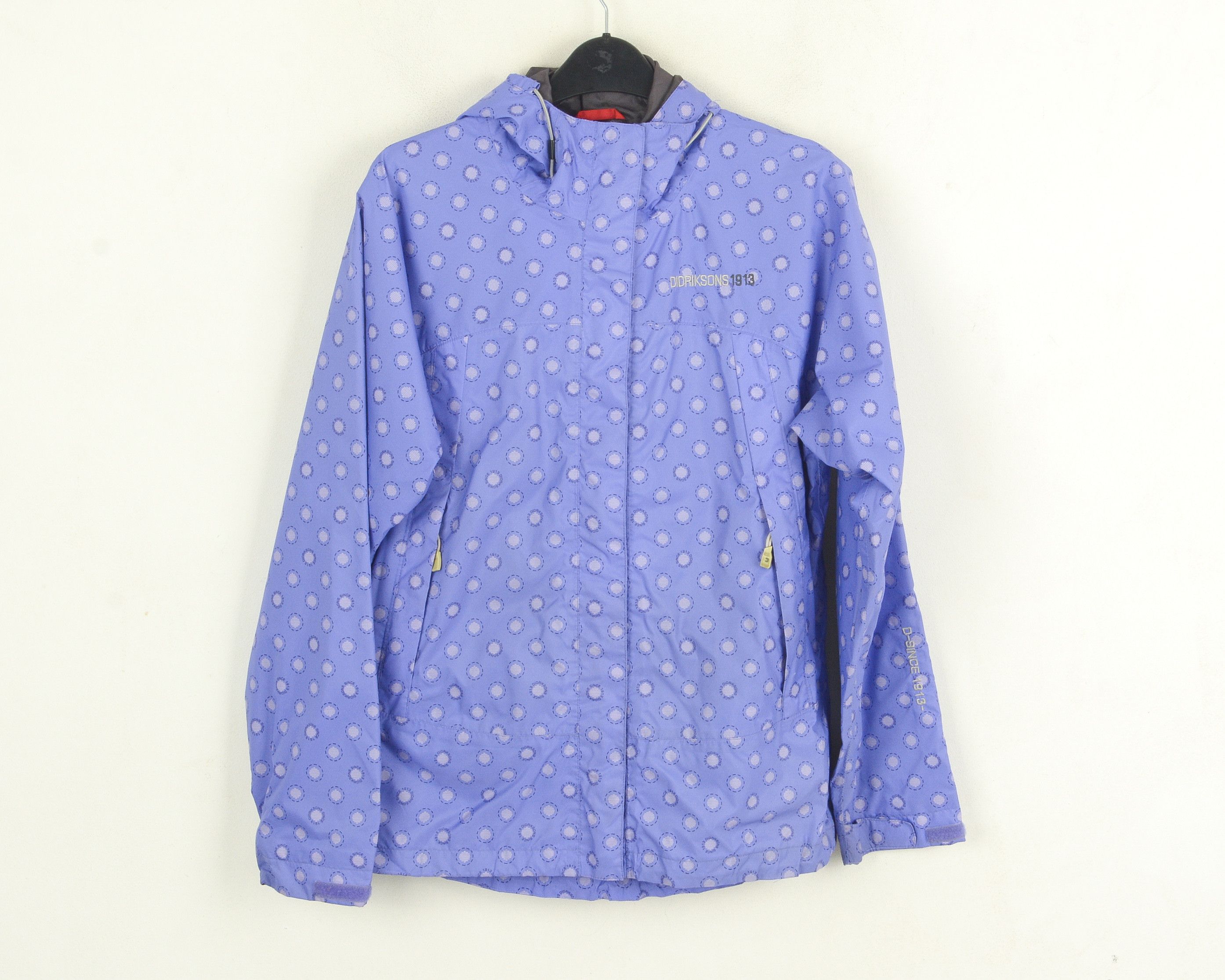 Designer DIDRIKSONS Storm System S Windbreaker Jacket Coat Dot Purple Size S / US 4 / IT 40 - 1 Thumbnail