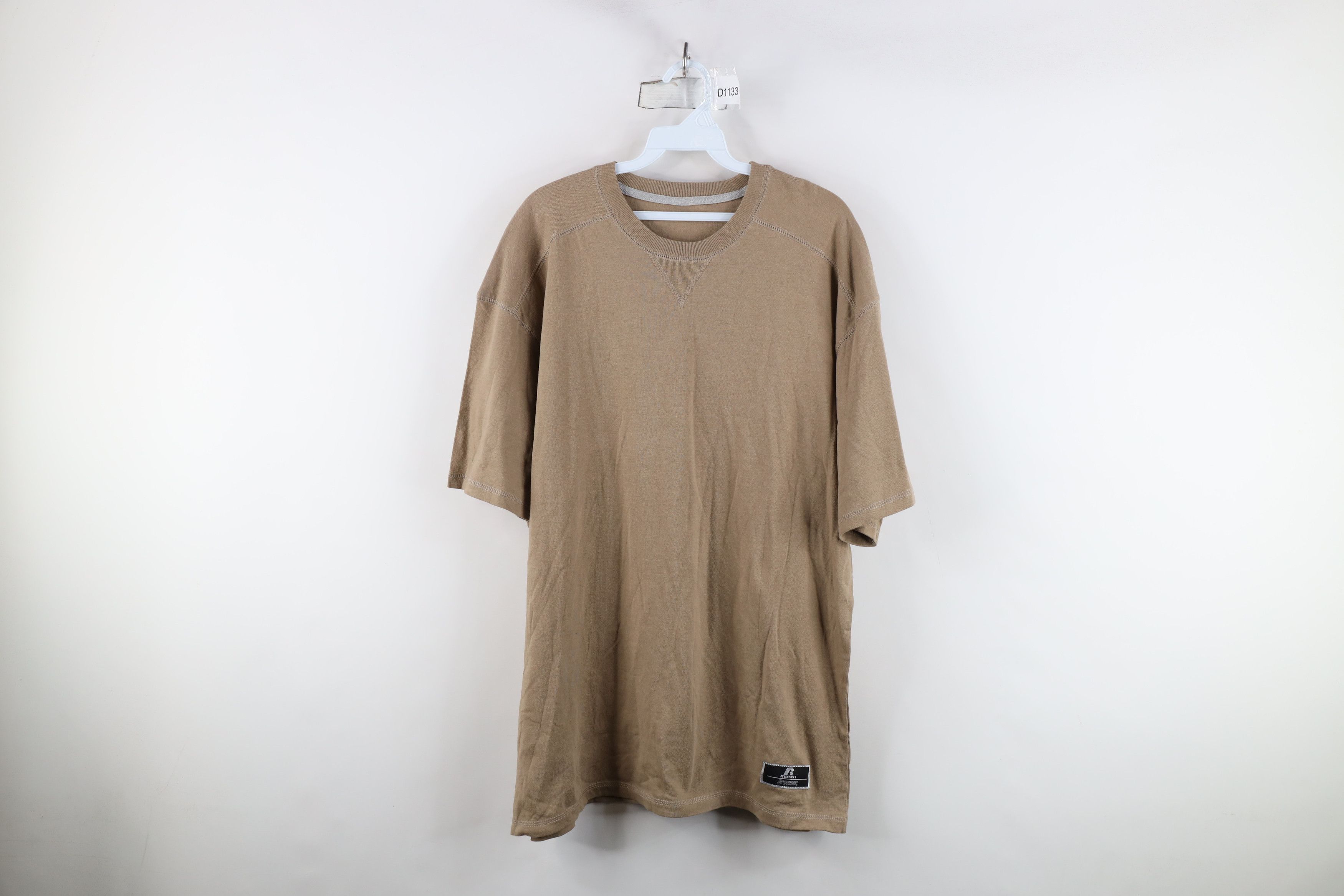 Russell Athletic × Vintage Vintage Russell Athletic Short Sleeve T-Shirt Beige Brown Size US XL / EU 56 / 4 - 1 Thumbnail