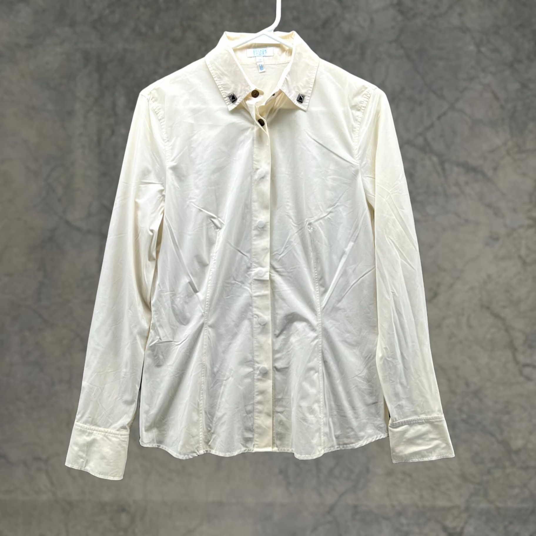 Escada Escada Sport Shirt Women Yellow Button-Up Nylon Preppy Casual Travel Size XS / US 0-2 / IT 36-38 - 1 Thumbnail