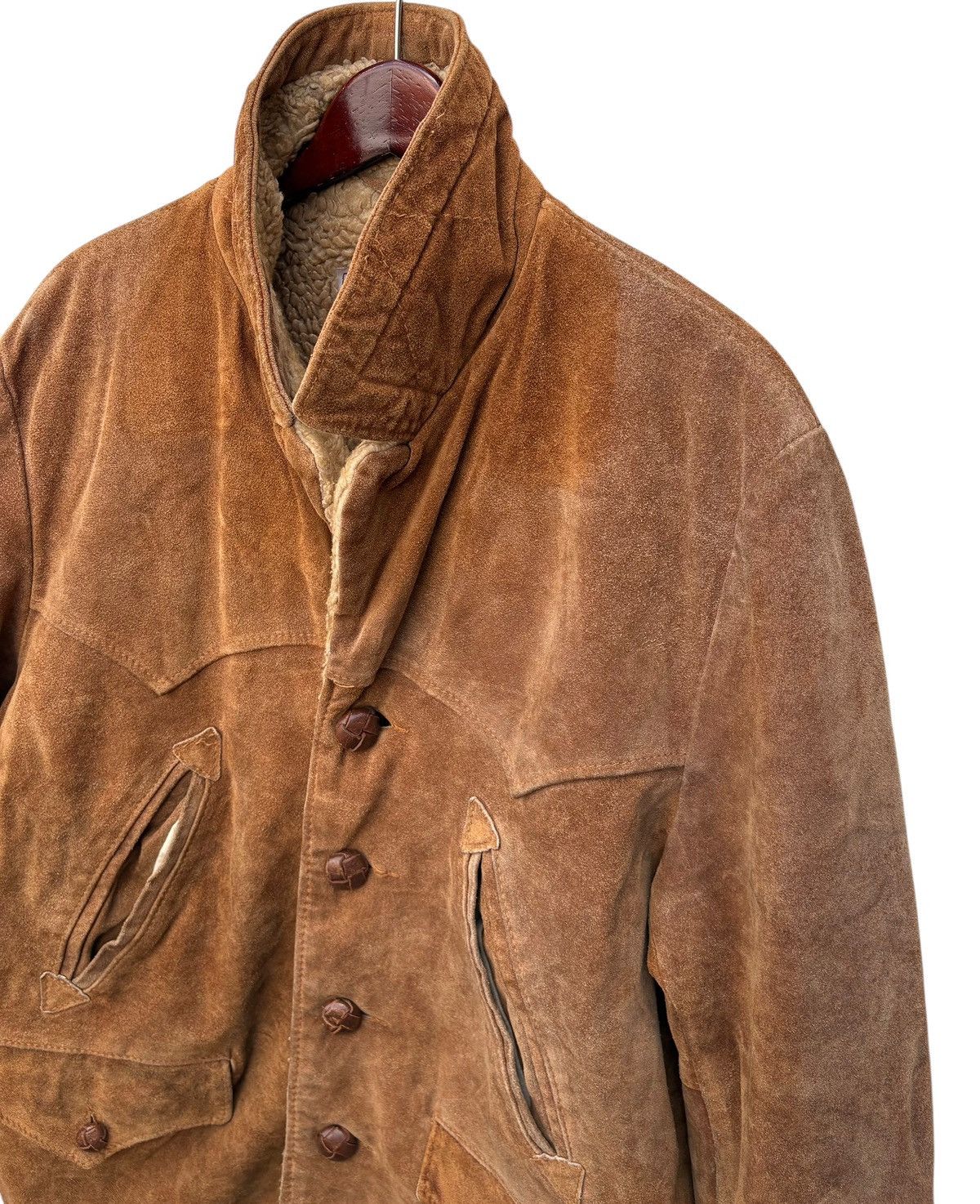 Schott Vintage Schott Western Suede Shearling Sherpa Lining Coat 38 Size US M / EU 48-50 / 2 - 7 Thumbnail