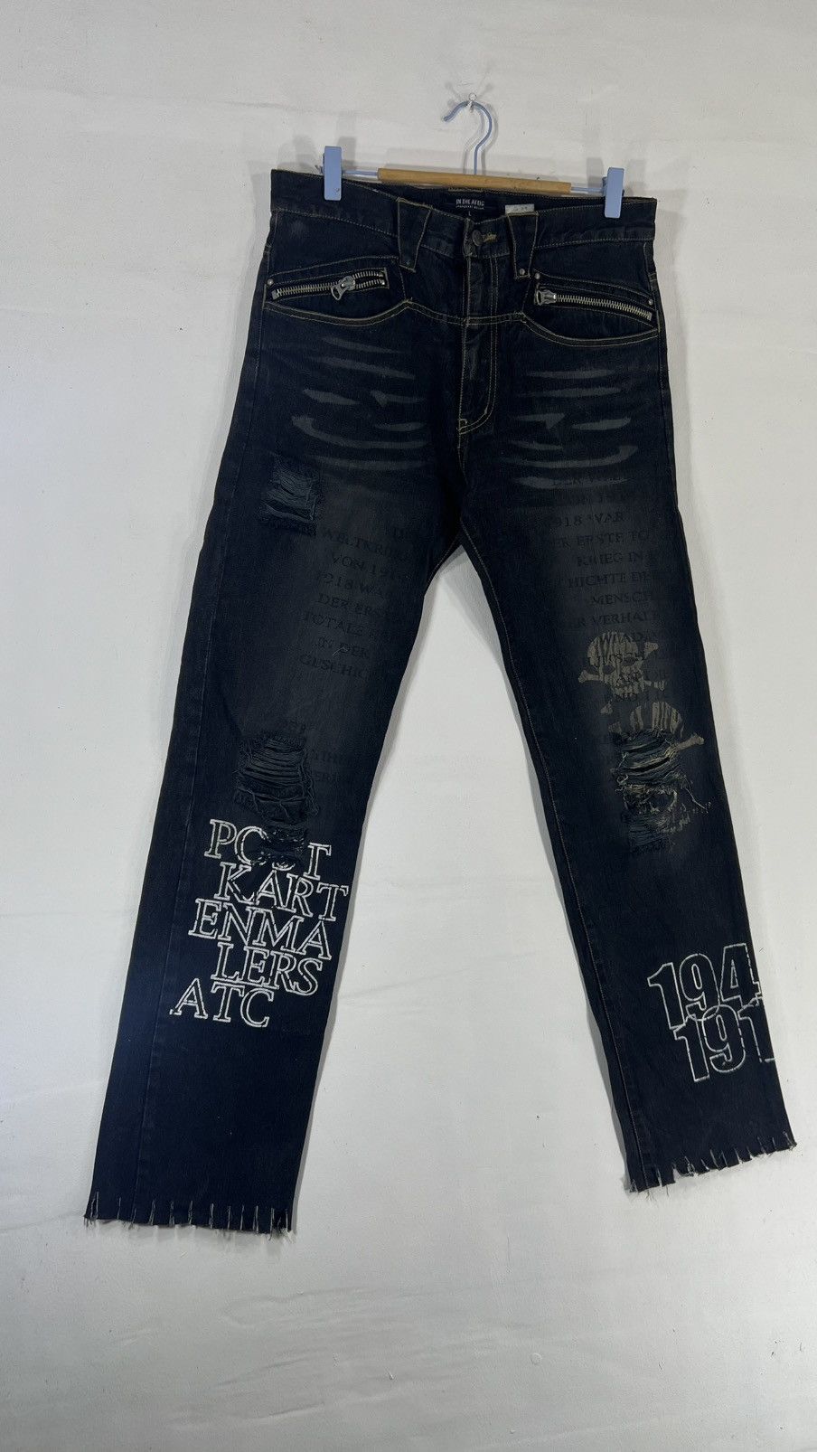 In The Attic In The Attic Avant Garde Punk Design Denim Pants Size US 32 / EU 48 - 4 Thumbnail