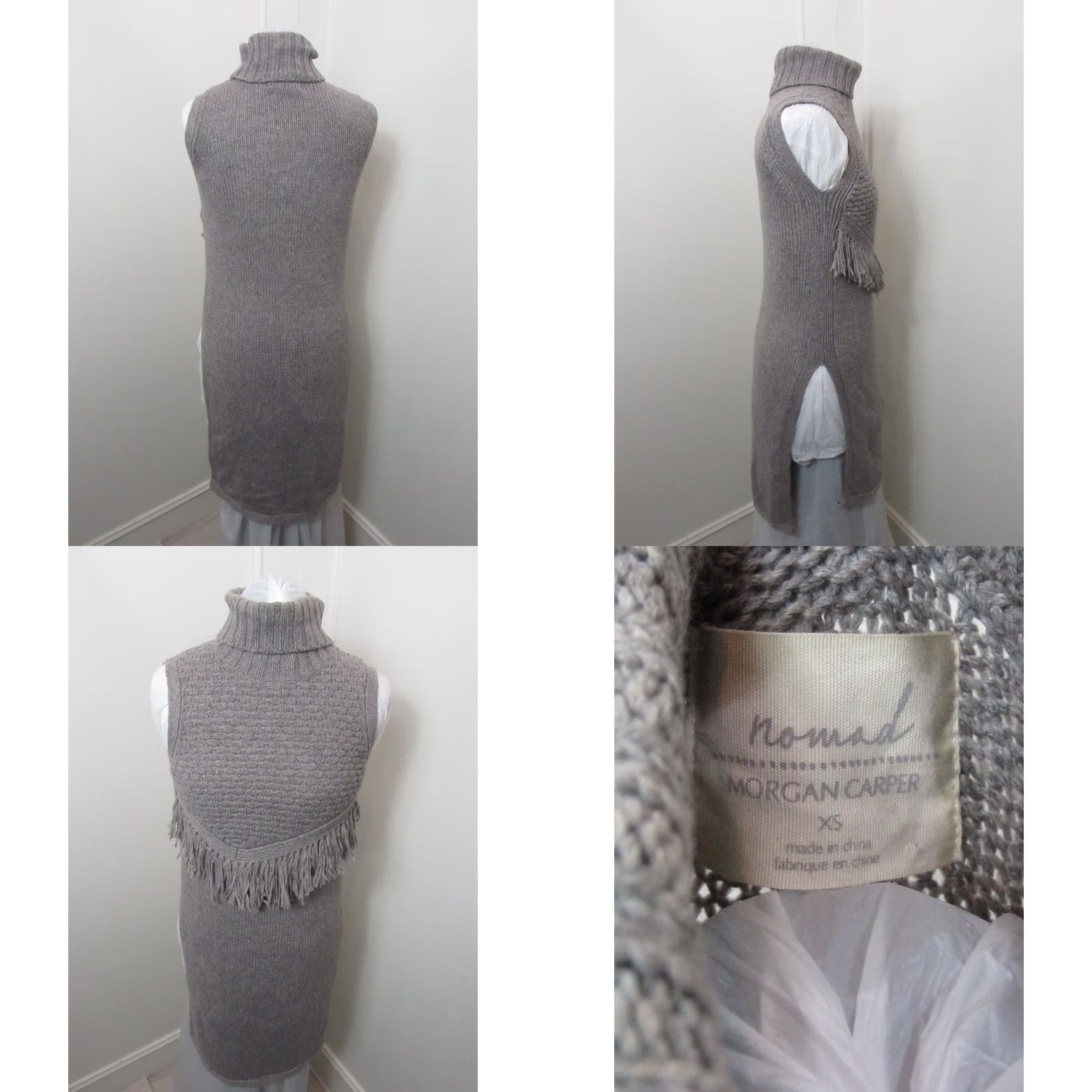 Anthropologie Anthropologie Nomad by Morgan Carper Wool Blend Grey Knit Dress Womens Size XS Size XS / US 0-2 / IT 36-38 - 8 Thumbnail