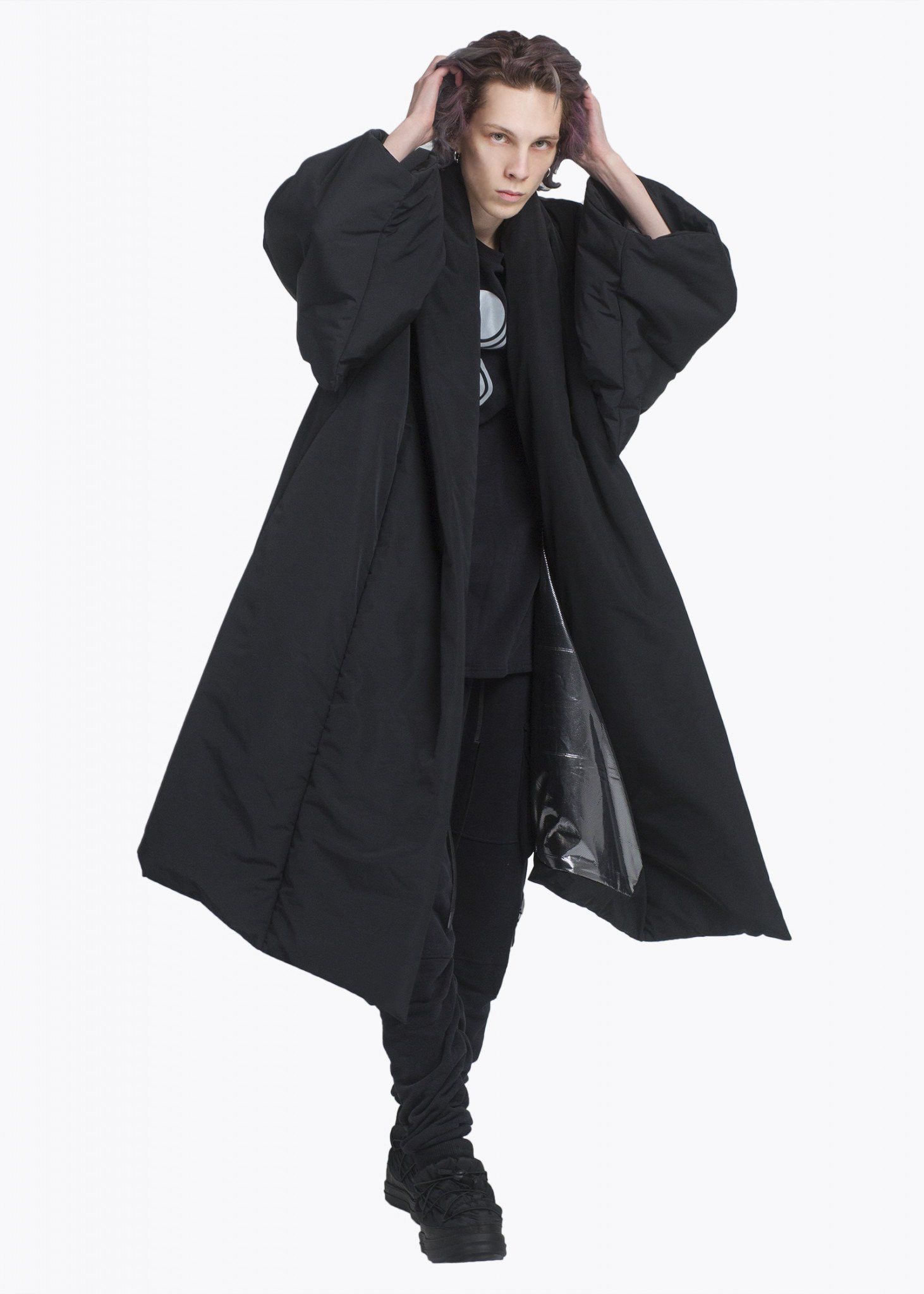 Bat Norton INSULATED JACKET KIMONO OVERSIZE. BLACK Size US L / EU 52-54 / 3 - 8 Thumbnail