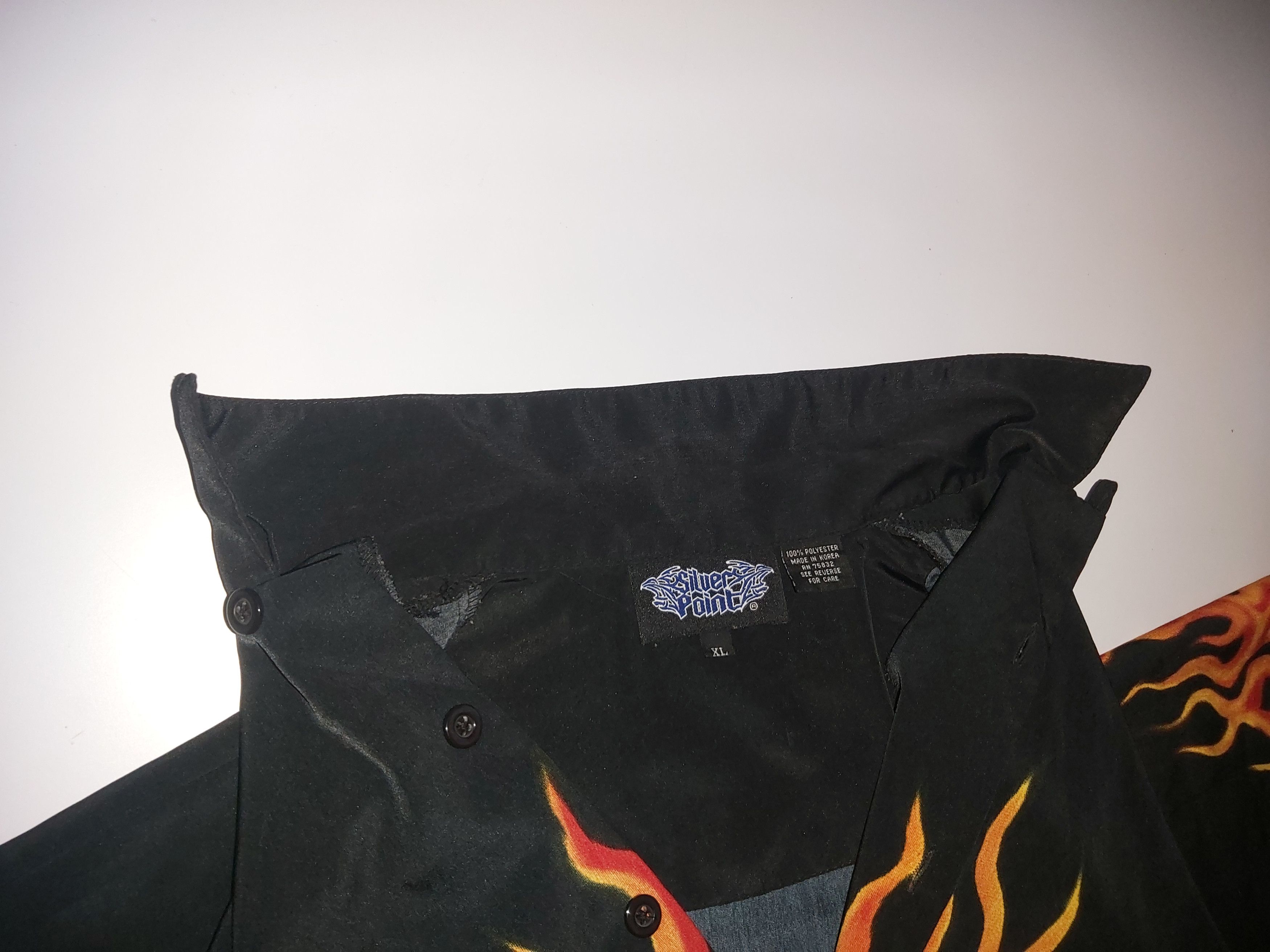 Vintage Crazy Vintage Y2K Silver Point Jnco STYLE flame shirt Size US S / EU 44-46 / 1 - 6 Thumbnail