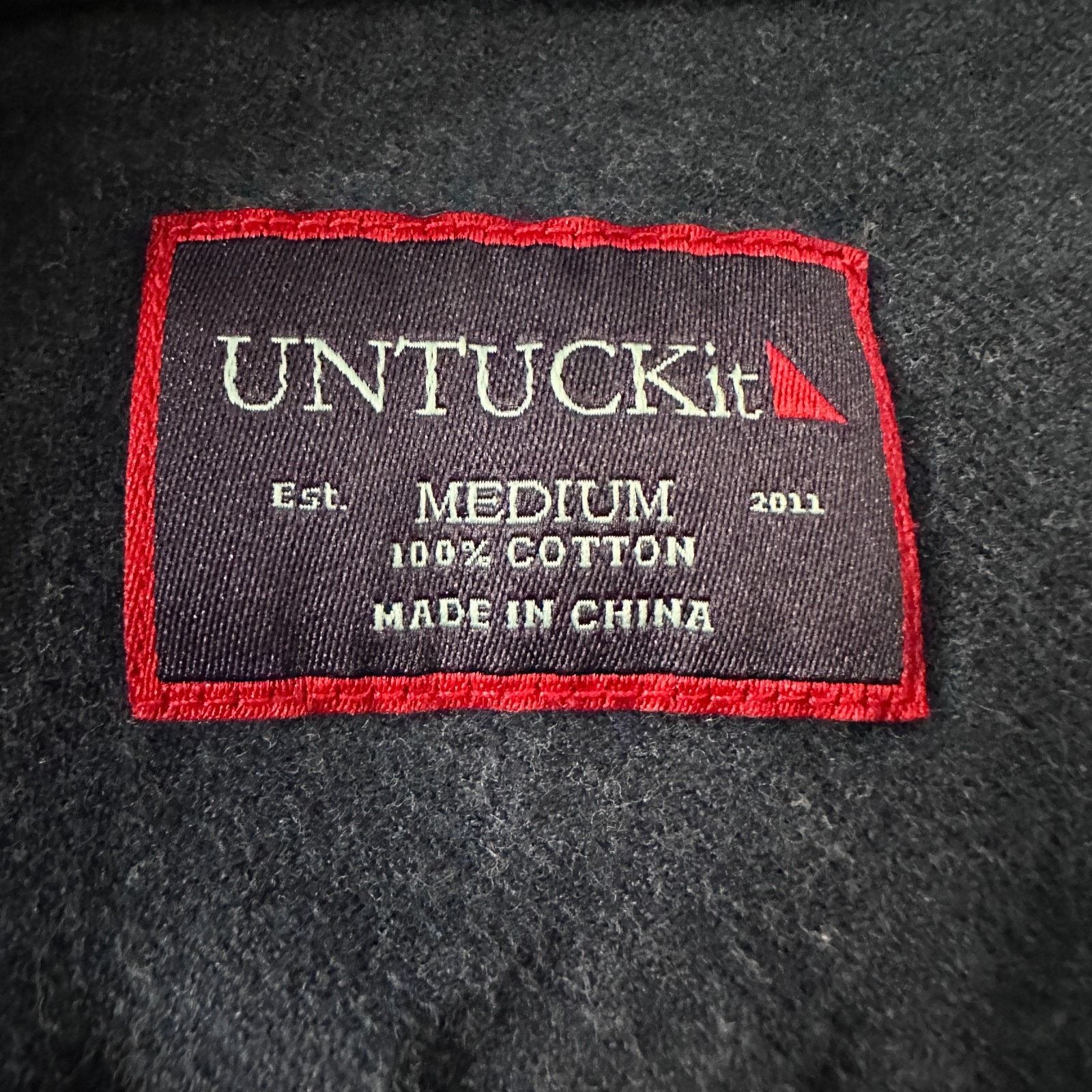 UNTUCKit Untuckit Flannel Shirt Men’s M Navy Blue Long Sleeve Cotton Size US M / EU 48-50 / 2 - 6 Thumbnail