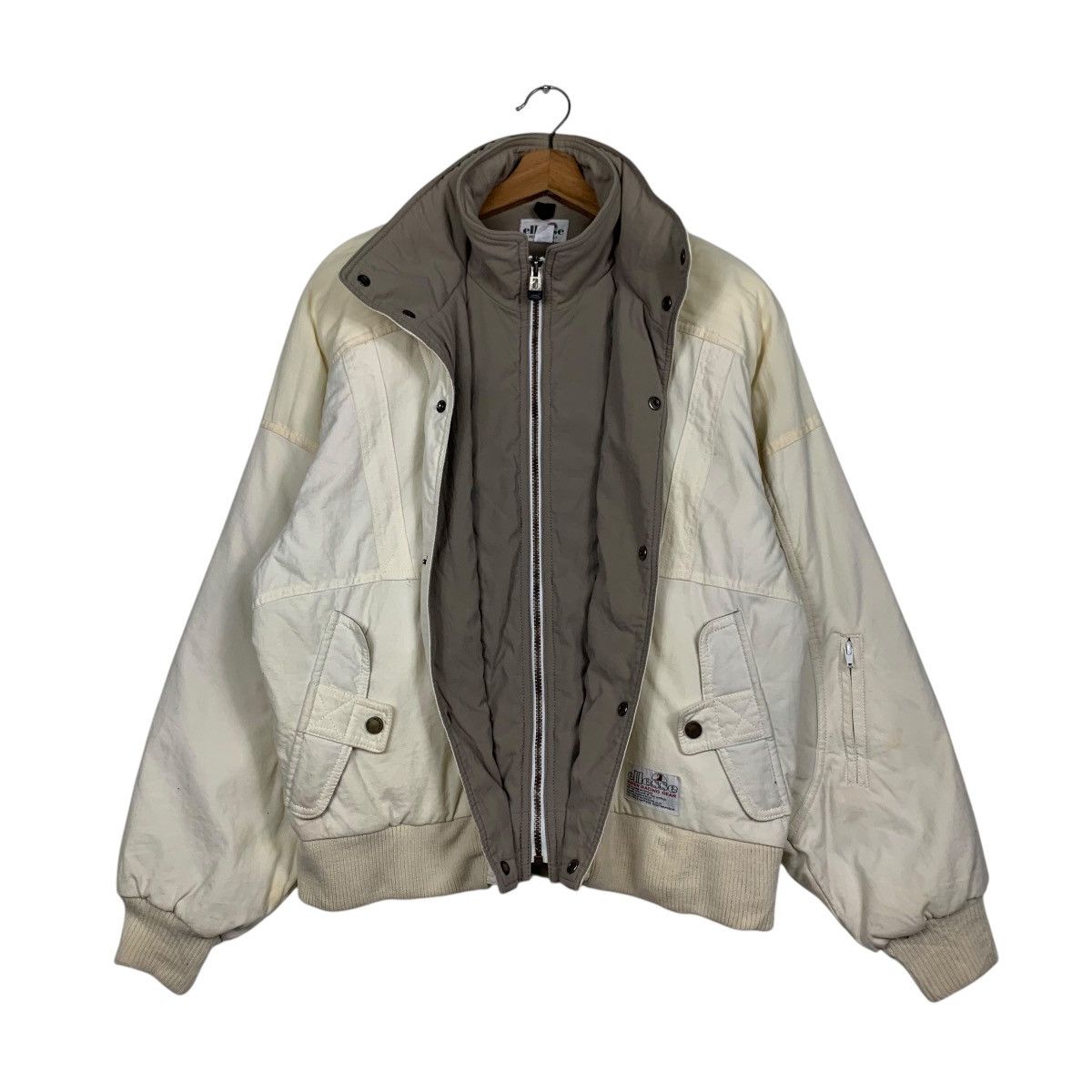 Ellesse 90s ELLESSE Super Racing Gear Double Layer Jacket #2859-C129 Size US L / EU 52-54 / 3 - 10 Thumbnail
