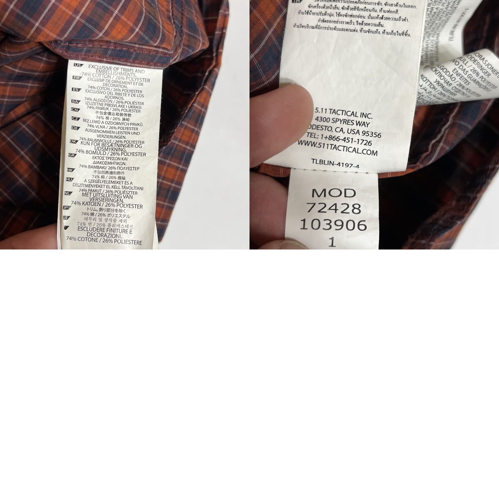 Vintage 511 Tactical Plaid Shirt Covert Flex Long Sleeve Snap Mens XL Red Size US XL / EU 56 / 4 - 8 Thumbnail