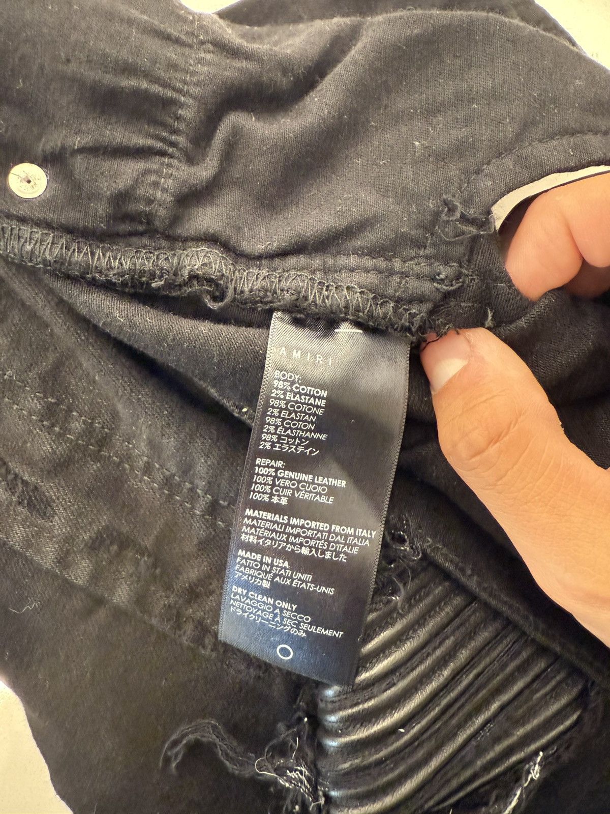 Amiri Amiri Jean Mx1 Patchwork Distressed Denim Jeans Size US 34 / EU 50 - 7 Thumbnail