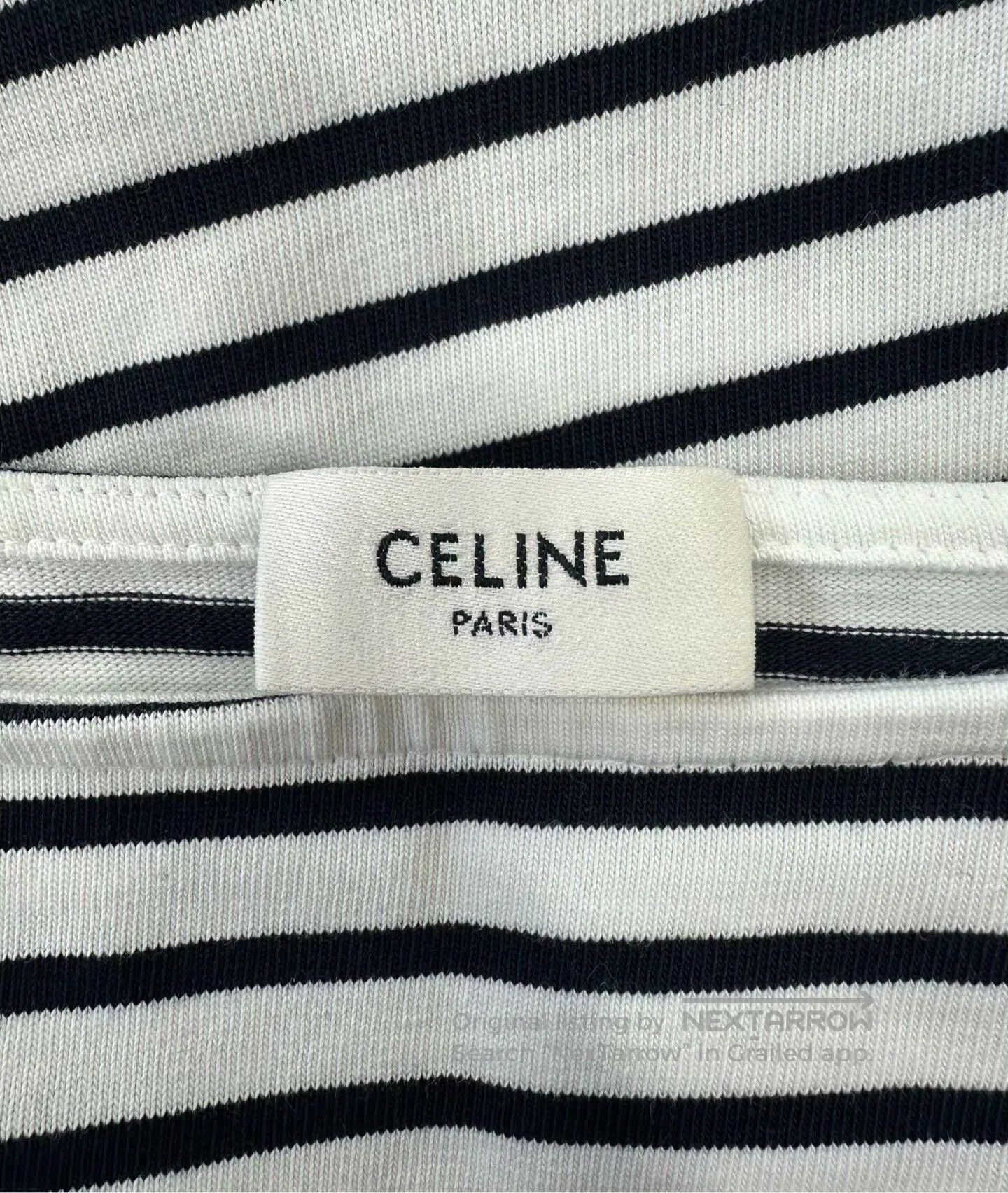 Celine Celine Black and White Stripe Sweatshirt. Size L / US 10 / IT 46 - 3 Thumbnail