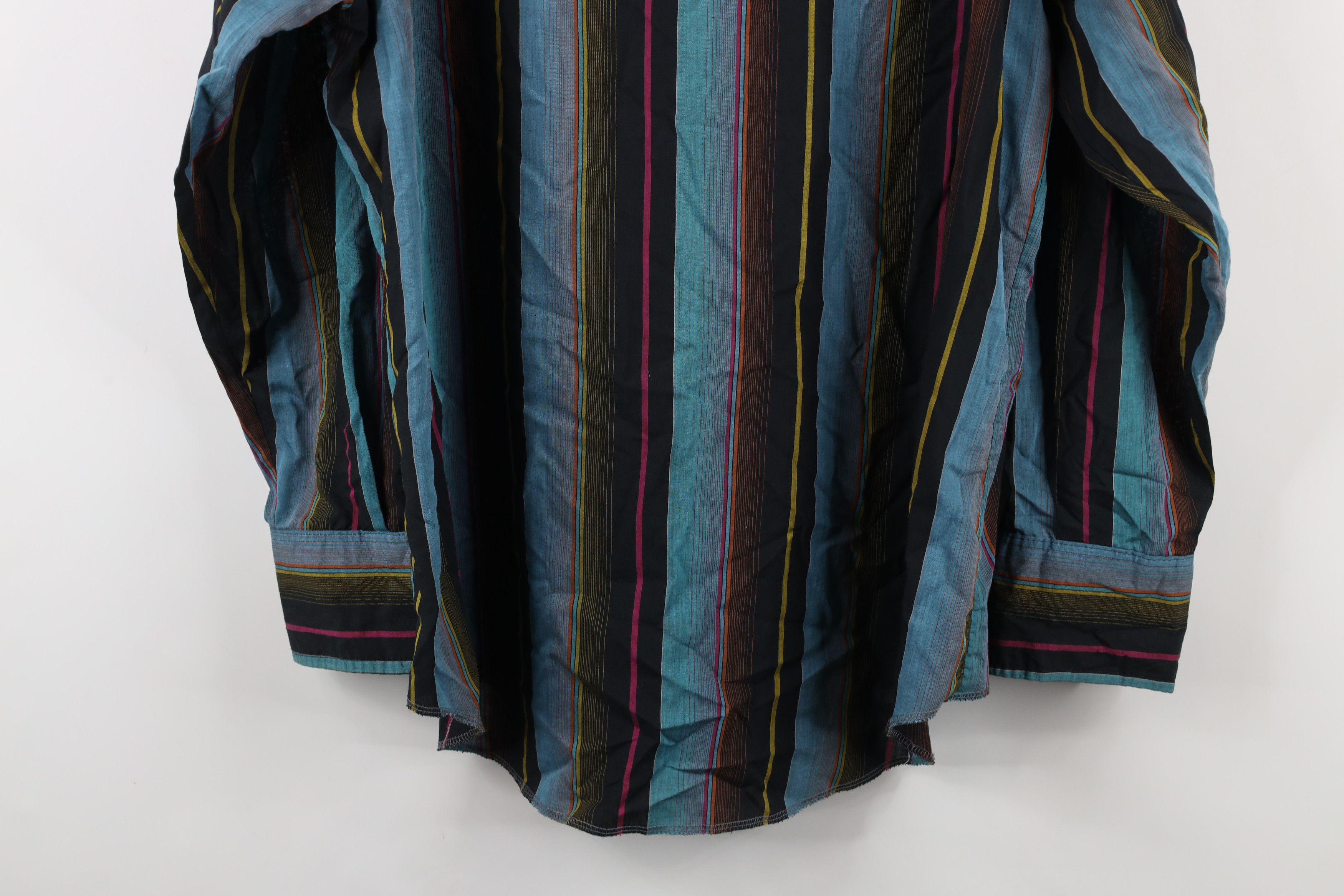 Vintage × Wrangler Vintage 90s Wrangler Rainbow Striped Button Shirt USA Size US M / EU 48-50 / 2 - 11 Thumbnail