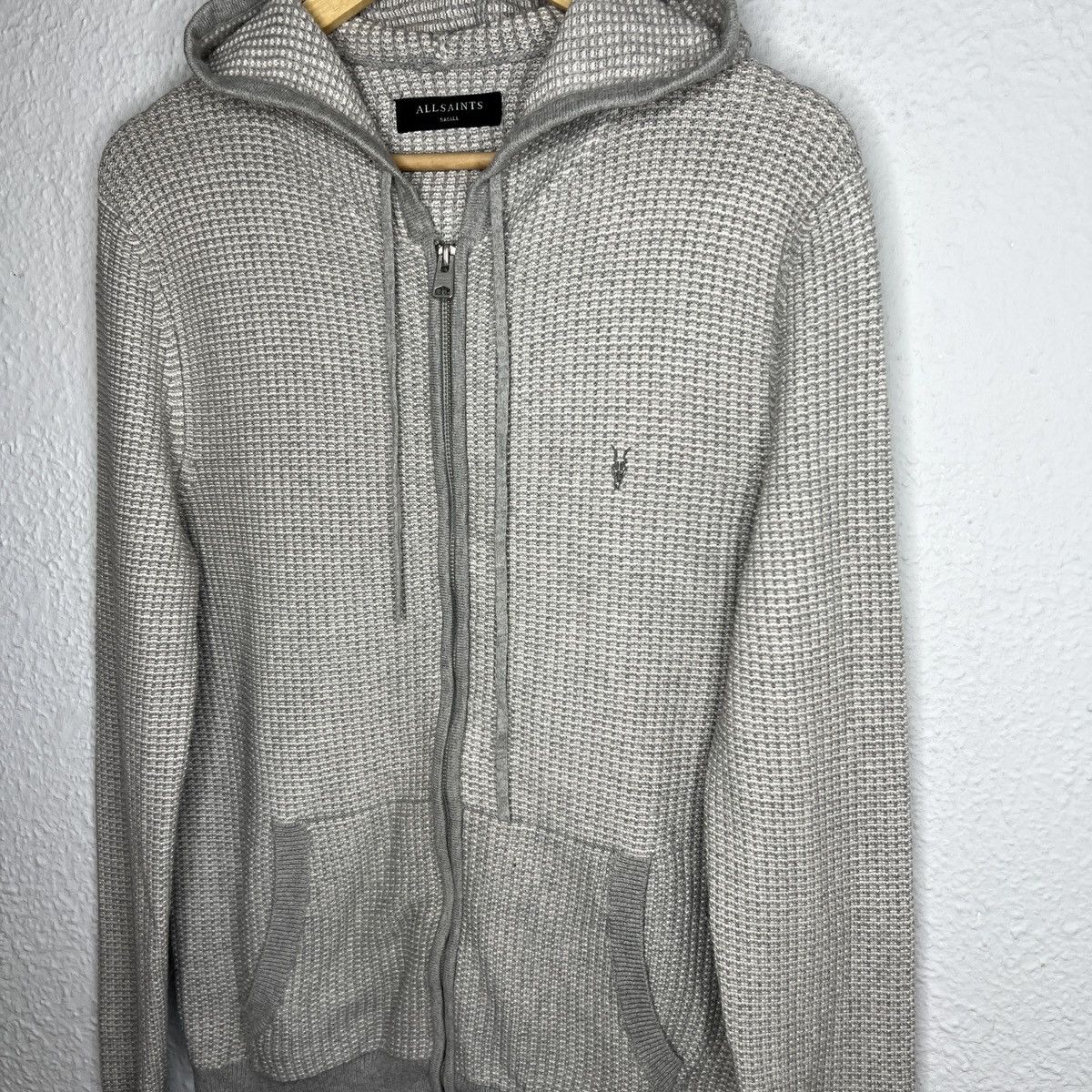 Allsaints Allsaints Hoodie Grey Zip Logo Designer Size US M / EU 48-50 / 2 - 3 Thumbnail