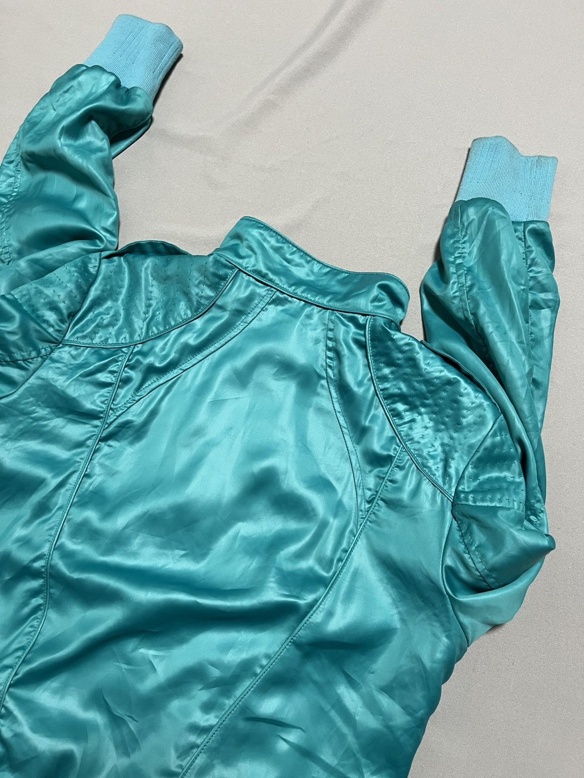 Diesel Diesel Turquoise Liquid Space Super Rare Bomber Jacket Size L / US 10 / IT 46 - 16 Thumbnail