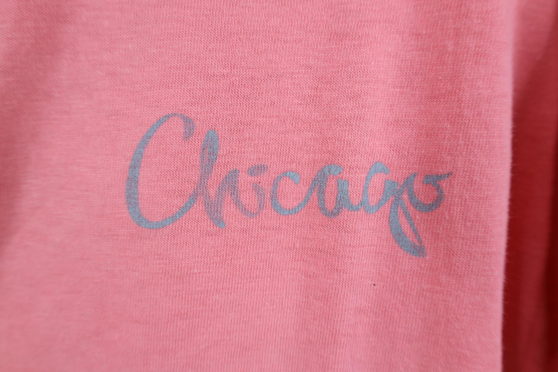 Vintage Vintage 80s Spell Out Chicago Band Henley T-Shirt Pink USA Size US XL / EU 56 / 4 - 4 Thumbnail