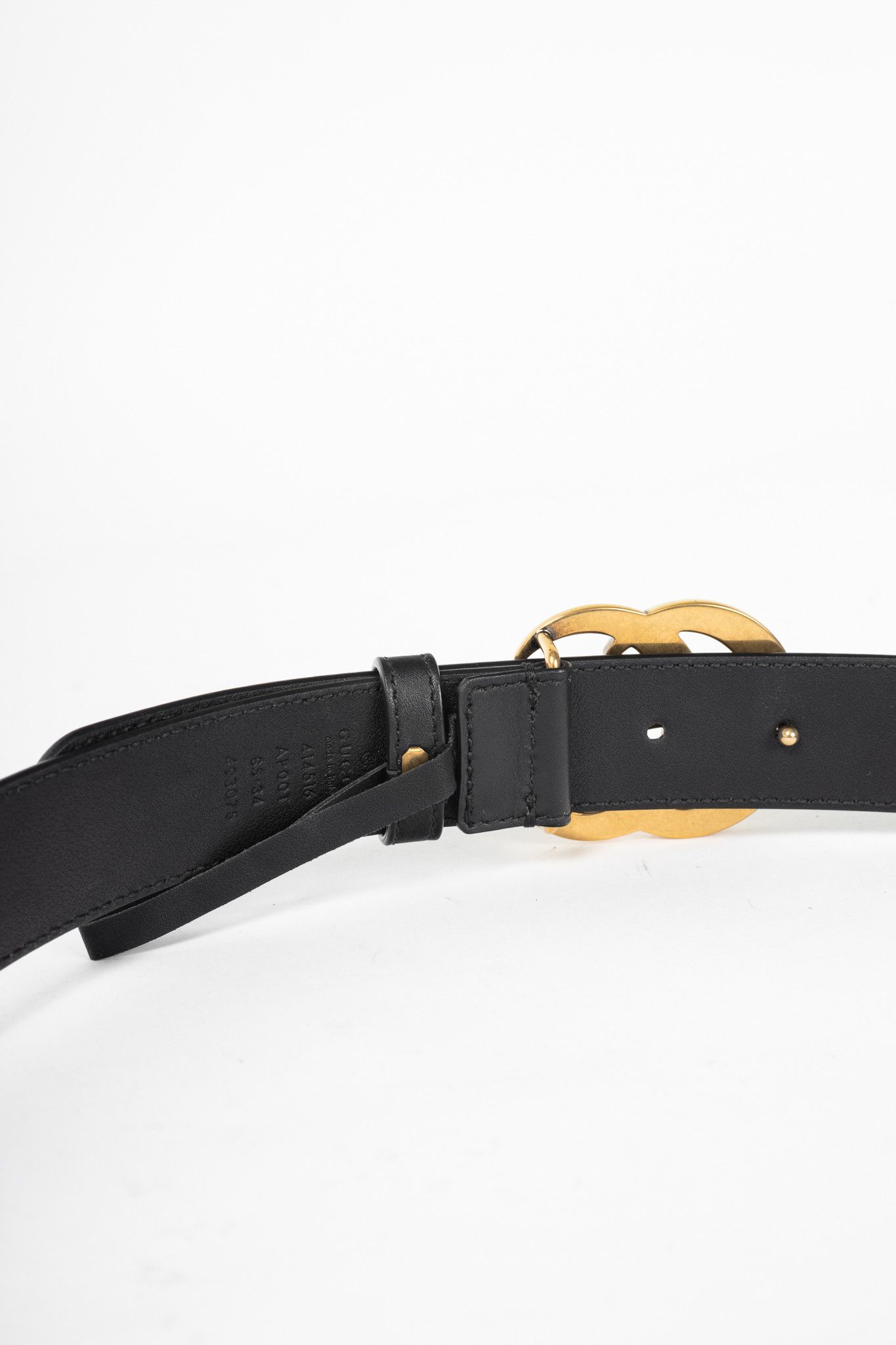 Gucci Gucci GG Marmont Black Leather Belt Size 34 - 4 Thumbnail