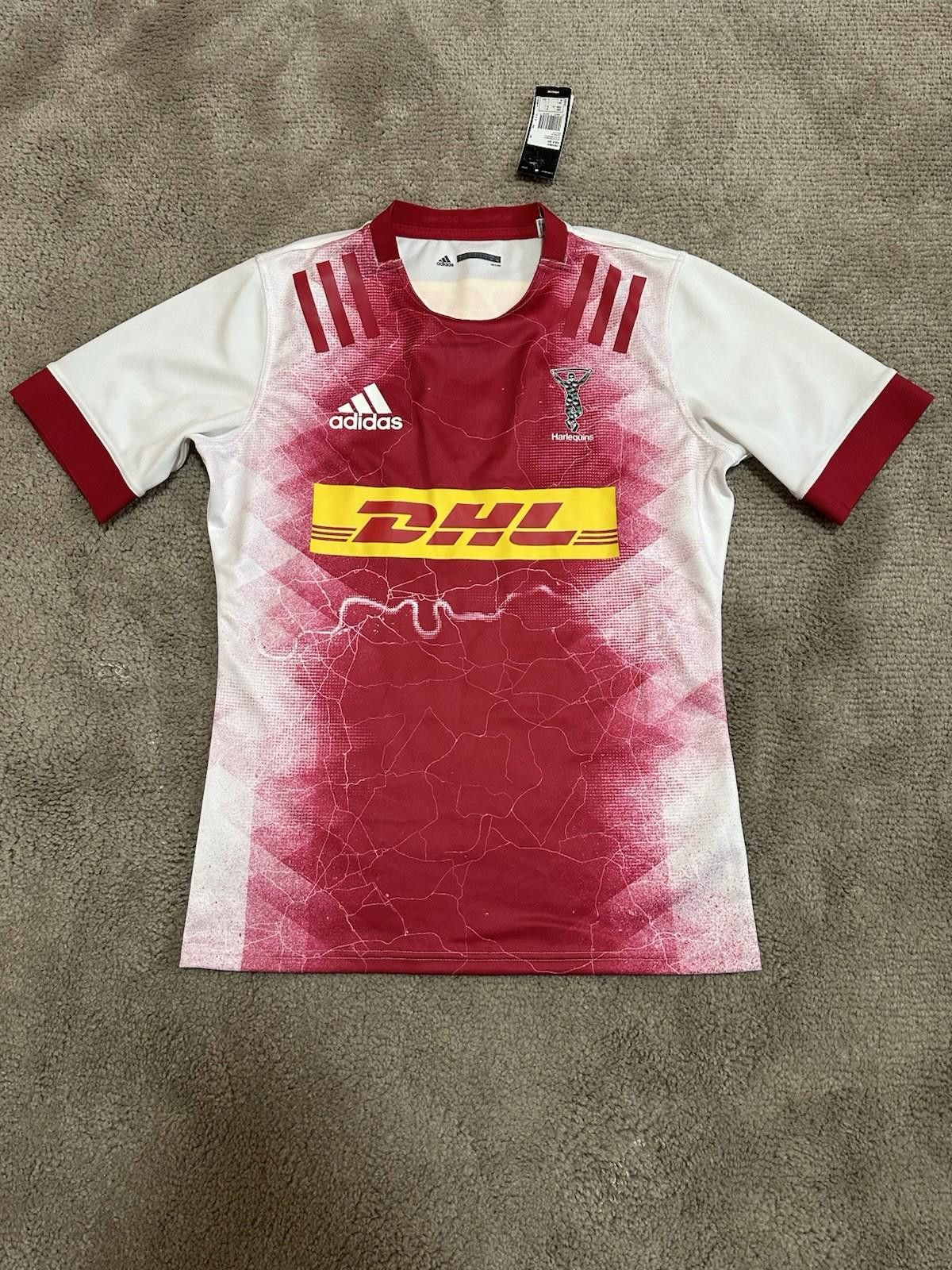 Adidas NWT HARLEQUINS 2020-21 HOME SHIRT ADIDAS GE0883 JERSEY RUGBY Size US XL / EU 56 / 4 - 1 Thumbnail