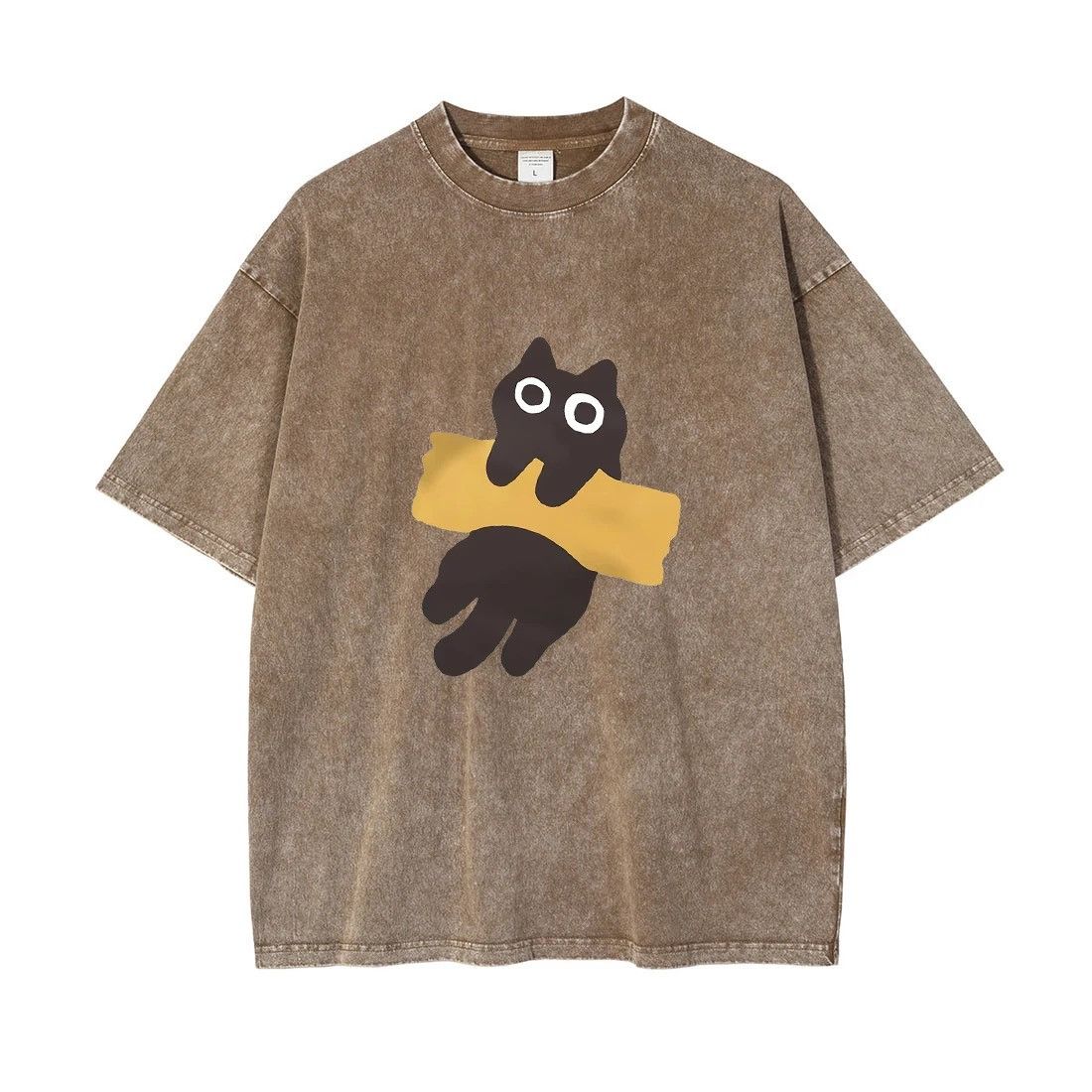 Vintage Oversized Cat Print T-Shirt Size US XL / EU 56 / 4 - 1 Preview