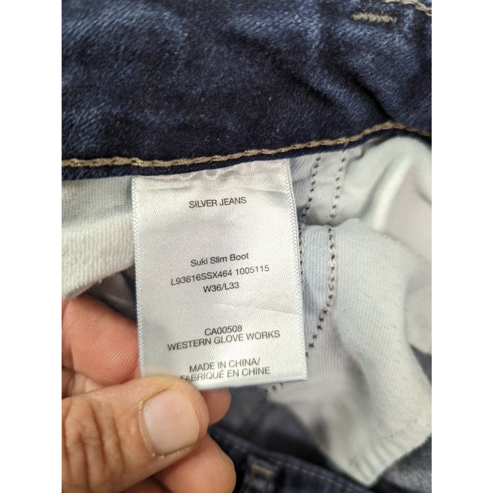 Silver Jeans Co. Silver Jeans Suki Mid Slim Boot Cut Stretch Crop Jeans Women's 36x24 Blue M5J Size 25" / US 0 / IT 36 - 3 Thumbnail