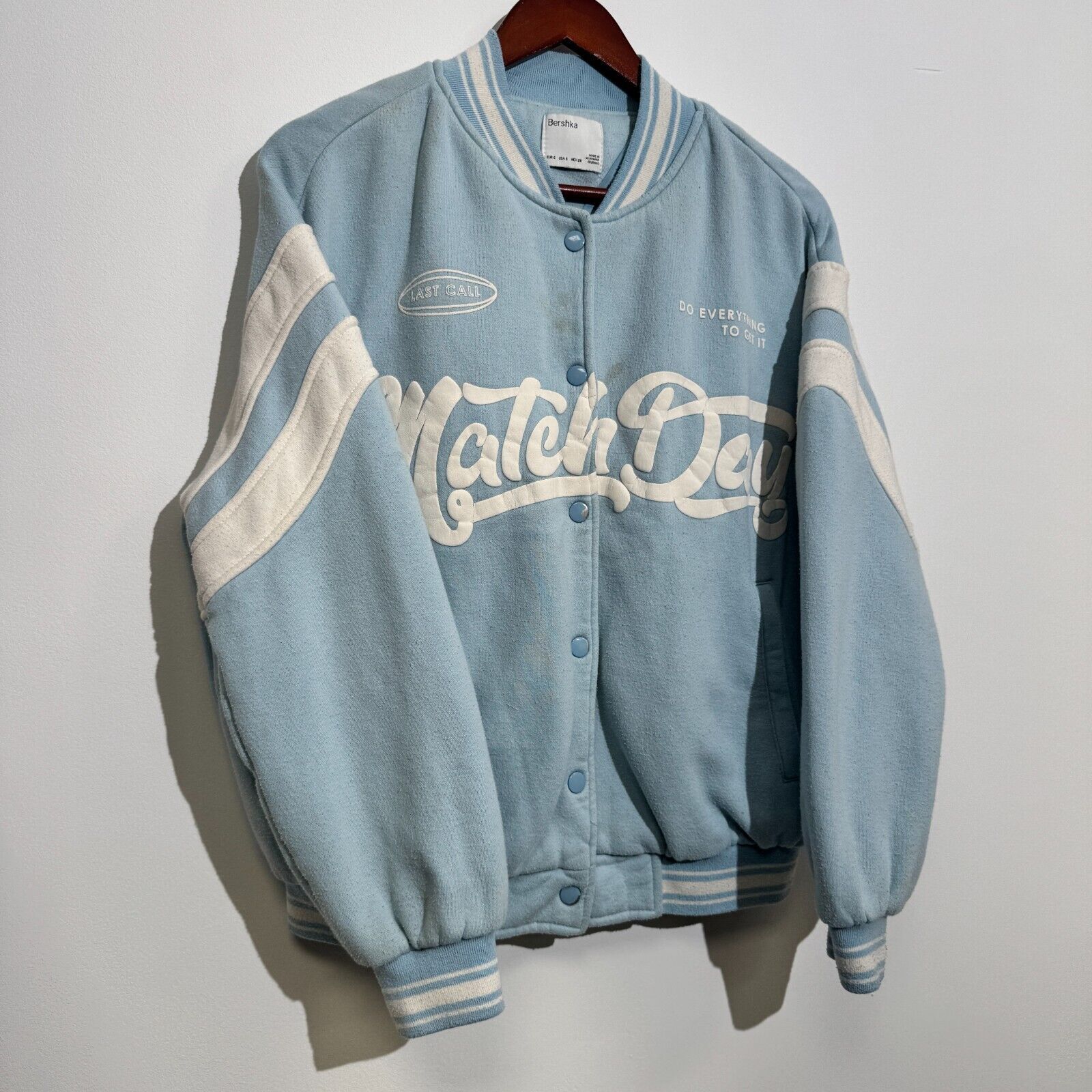 Vintage Vintage Unisex Baby Blue Cotton Jacket Size S Regular Fit Size US S / EU 44-46 / 1 - 2 Thumbnail