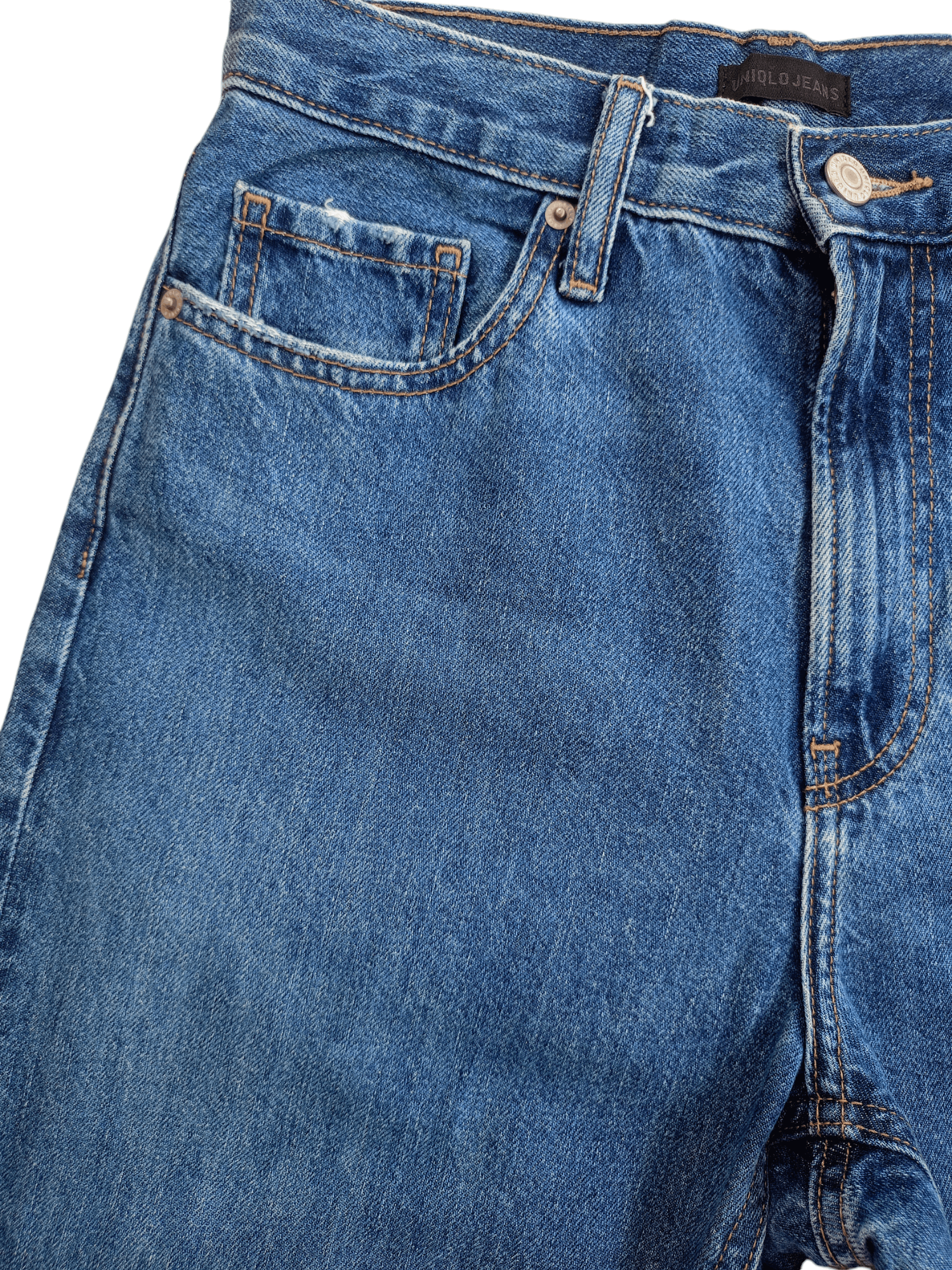 Kaihara Denim × Uniqlo × Vintage UNIQLO Regular, Straight Cut Vintage Denim Size 24" / US 00 / IT 34 - 3 Thumbnail