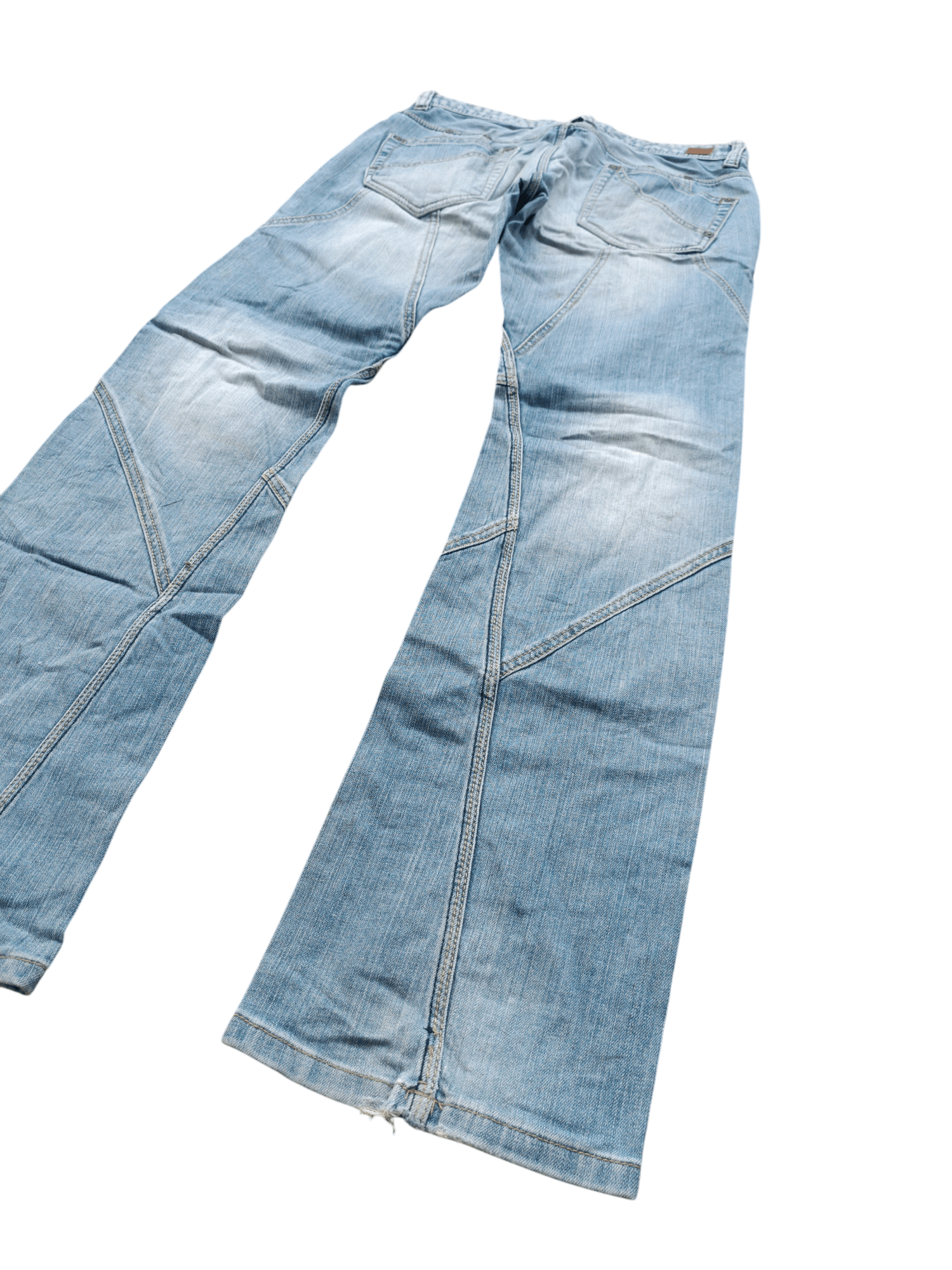 Japanese Brand Nicole Club For Men Multi Pocket Flared Jeans Size US 30 / EU 46 - 4 Thumbnail