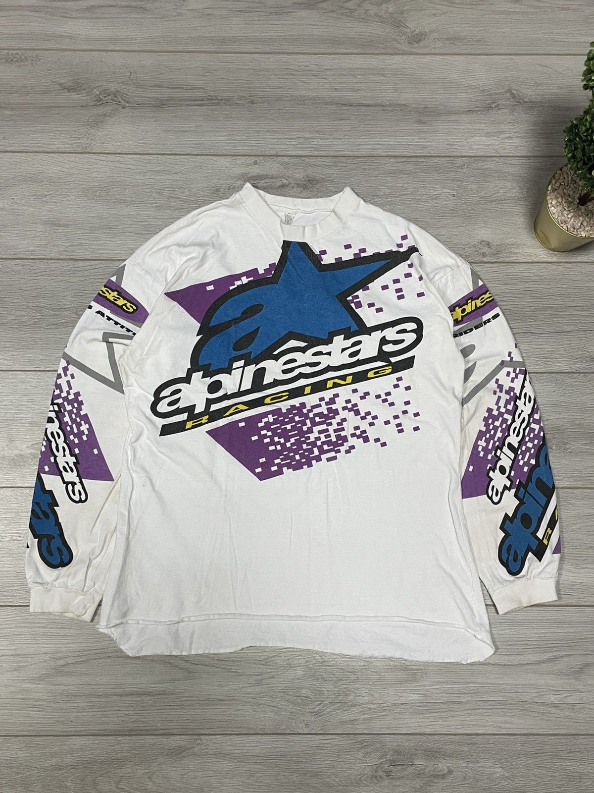 Alpinestars Alpinestars vintage USA racing long sleeve big logo Size US XL / EU 56 / 4 - 1 Thumbnail
