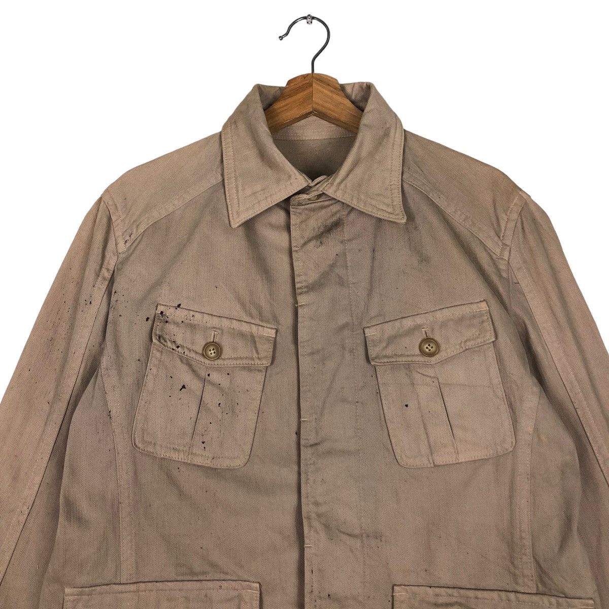Japanese Brand 🔥Vtg Chore Jacket Military Collection Slant Pocket 3D Size US M / EU 48-50 / 2 - 3 Thumbnail
