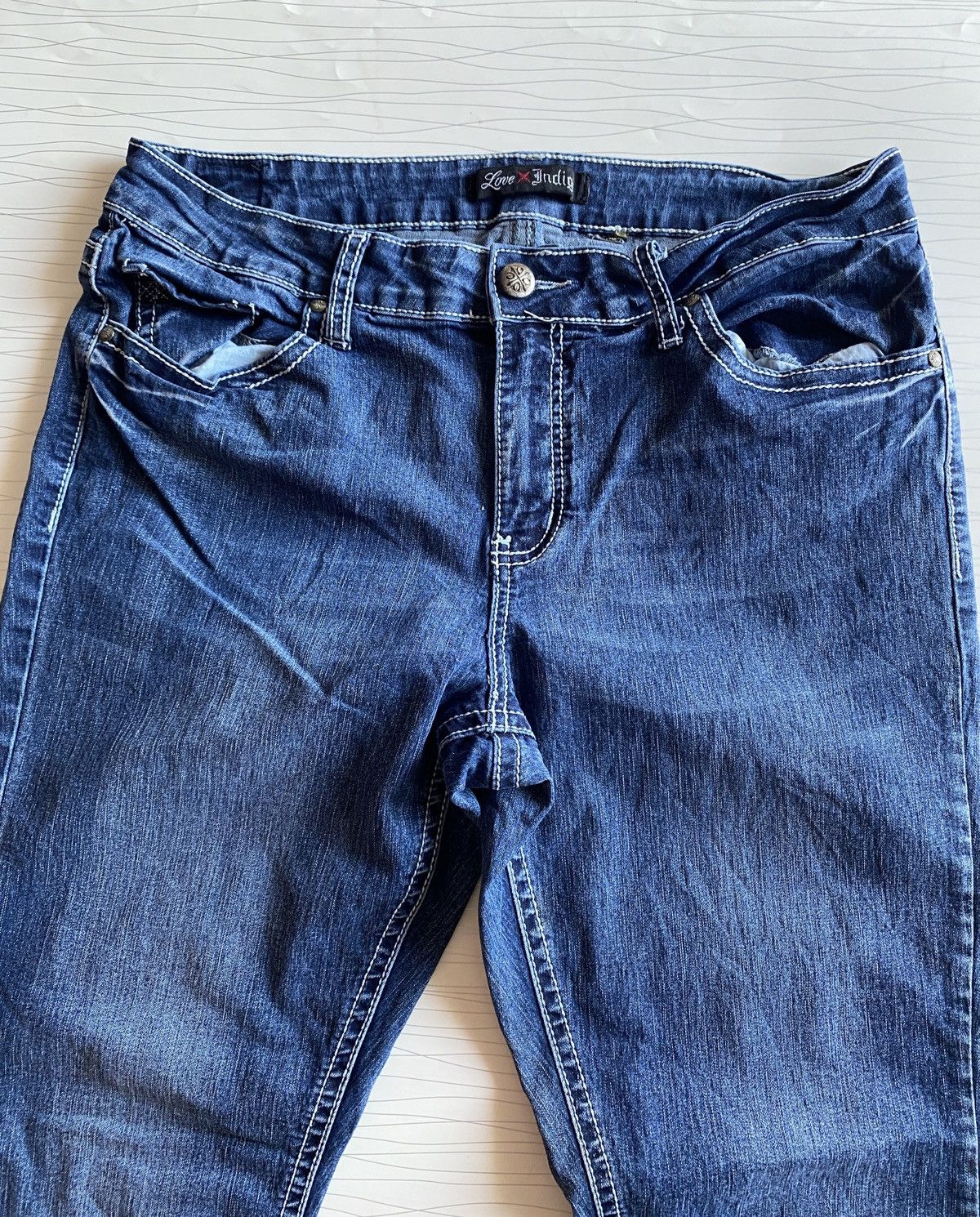 If Six Was Nine Japanese brand love indigo flare denim Size US 34 / EU 50 - 4 Thumbnail