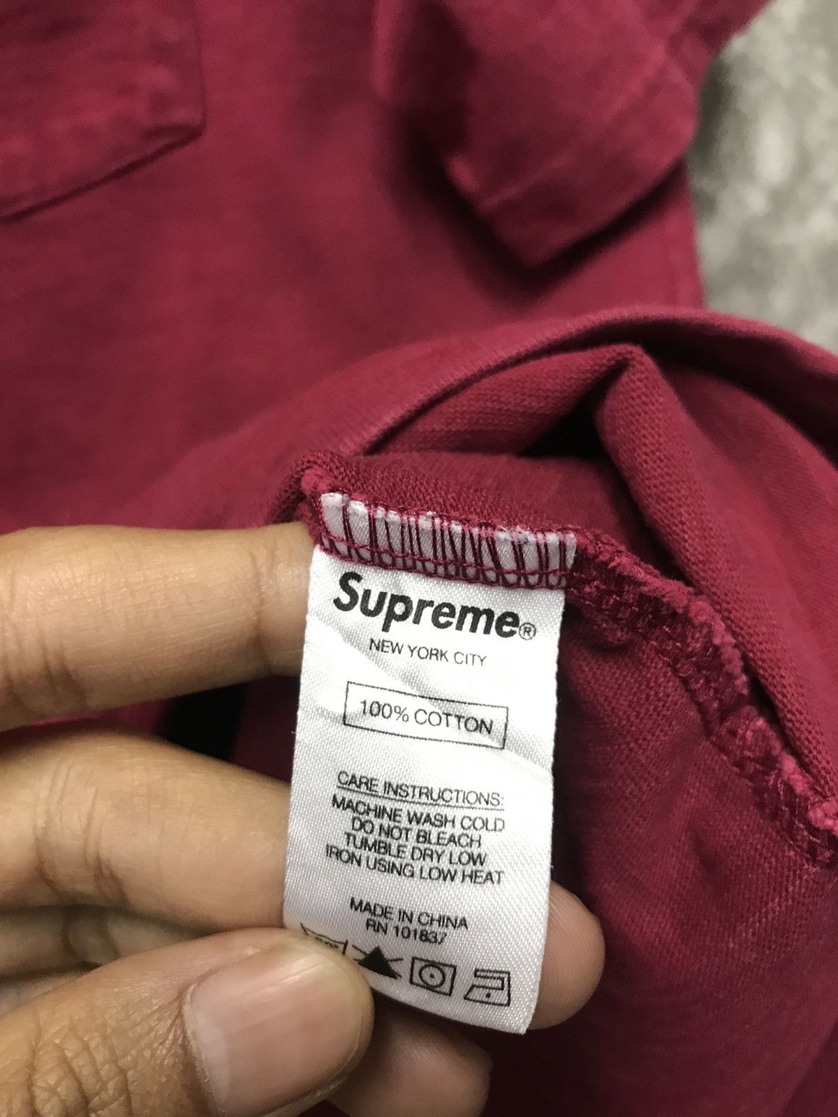 Japanese Brand Supreme Pocket Blank Tee Size US M / EU 48-50 / 2 - 6 Thumbnail