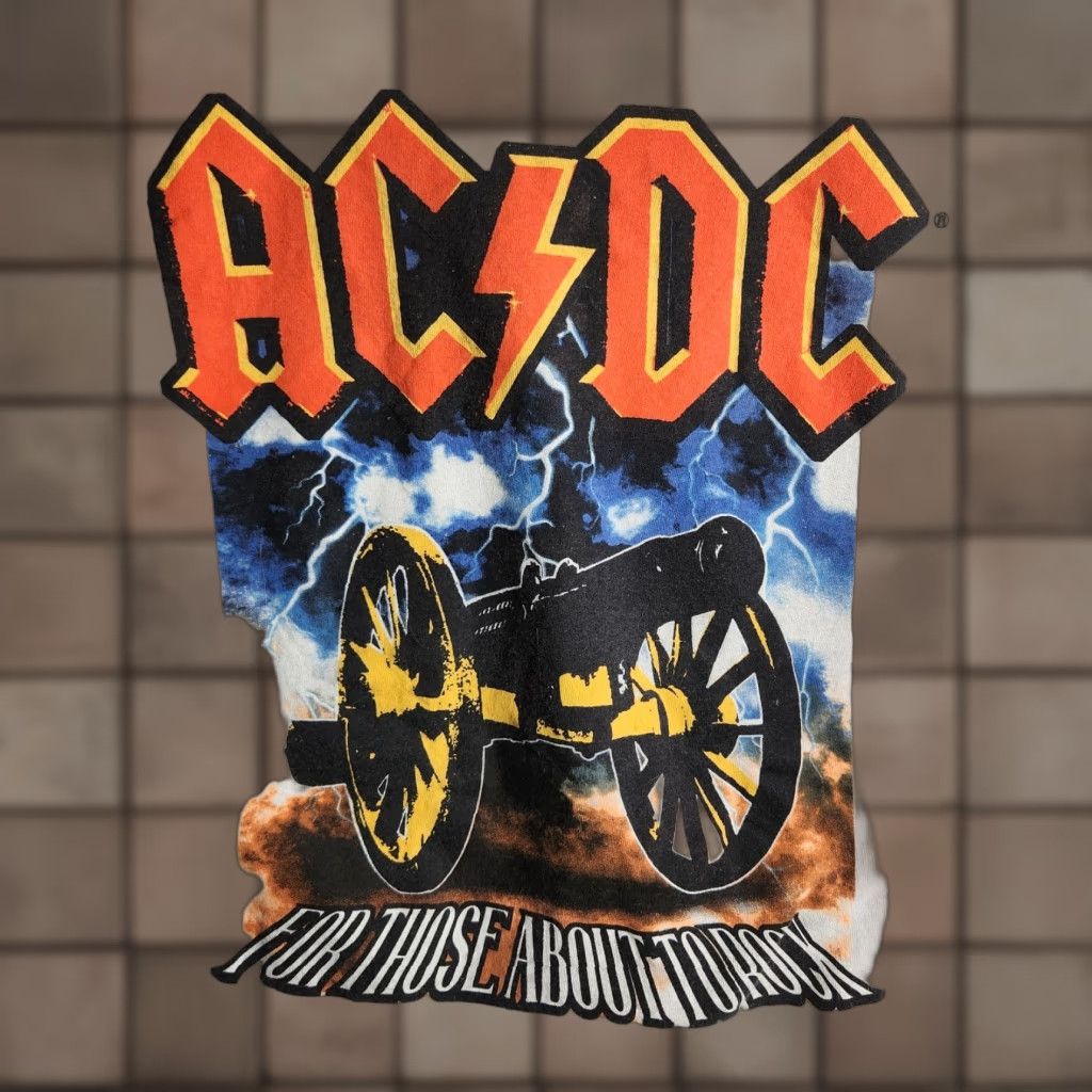 Vintage AC/DC For Those About To Rock Boys |L| White SS Graphic Tee Size US L / EU 52-54 / 3 - 1 Thumbnail