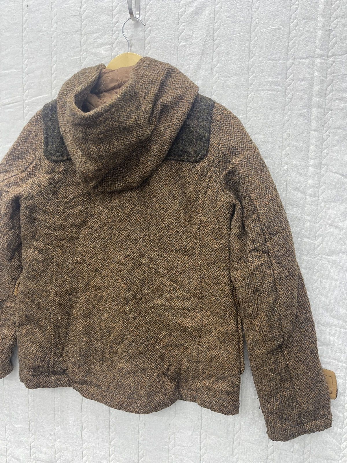 Harris Tweed × Vintage HARRIS TWEED WOOL DOWN JACKET Size L / US 10 / IT 46 - 6 Thumbnail