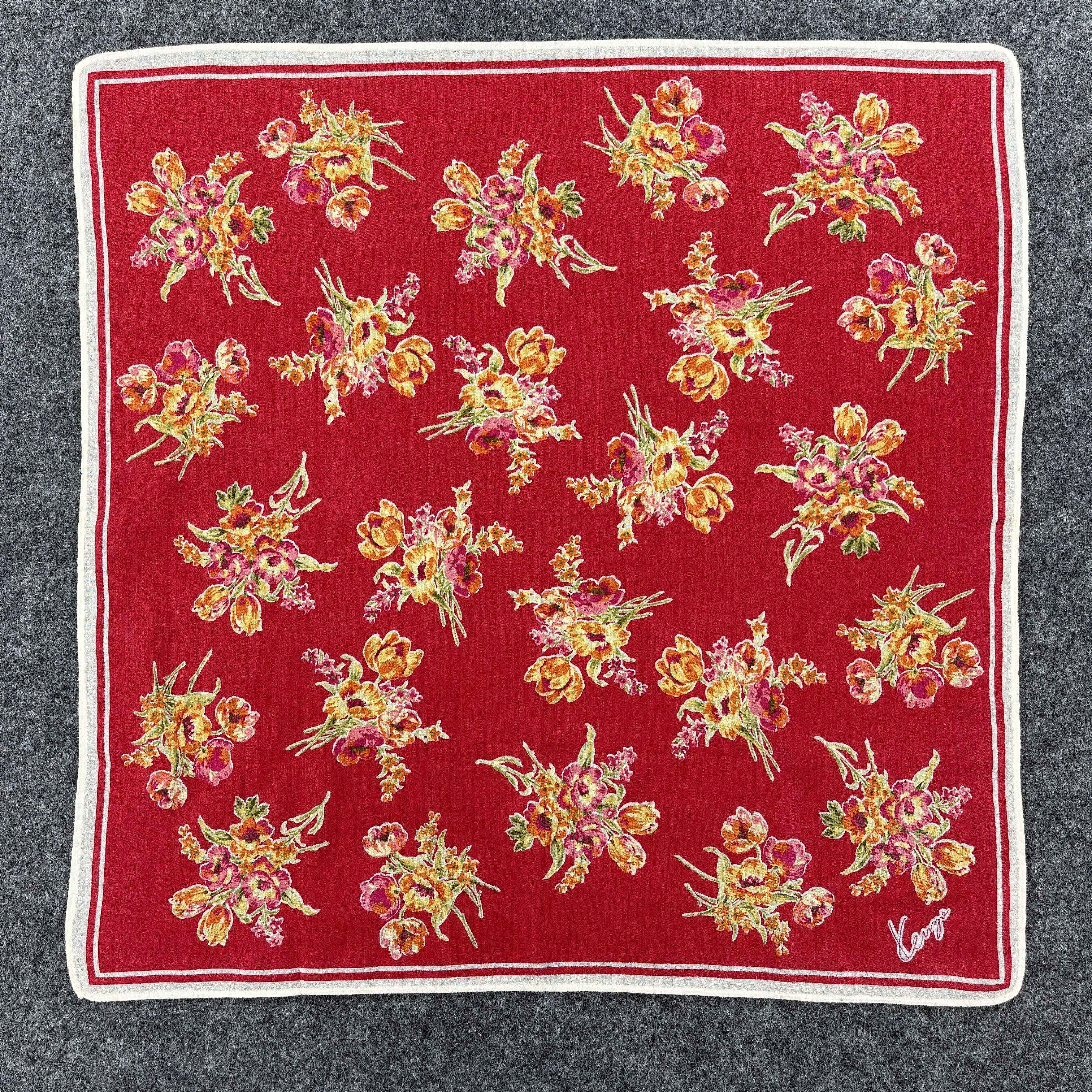 Kenzo × Vintage Kenzo Handkerchief / Bandana / Neckerchief B382 Size ONE SIZE - 1 Thumbnail