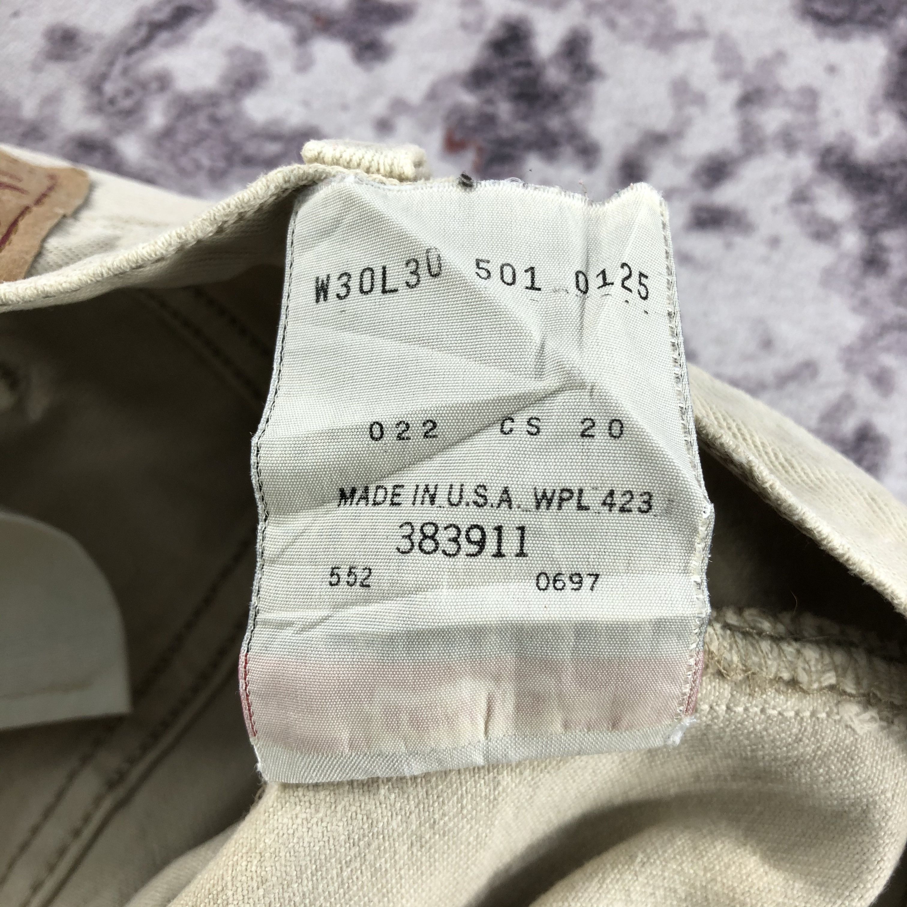 Levi's 90s Vintage Cream Levis 501 Jeans-JM2663 Size US 30 / EU 46 - 12 Thumbnail