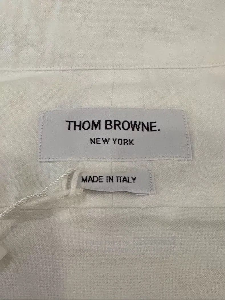 Thom Browne Thom Browne Side-Striped White Shirt Jacket Size US S / EU 44-46 / 1 - 5 Thumbnail